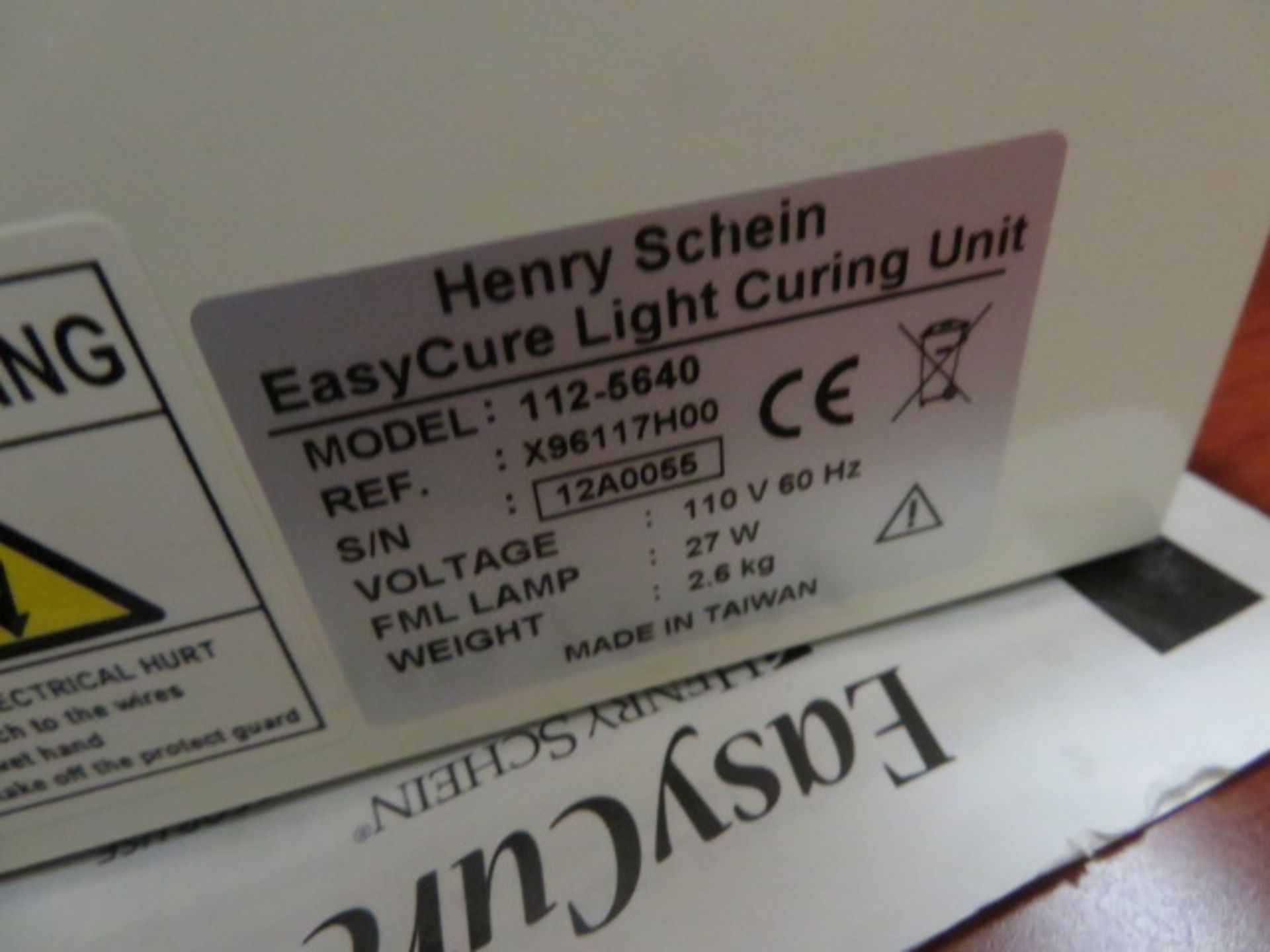 HENRY SCHEIN 112-5640 EASYCURE LIGHT BOX - Image 2 of 2