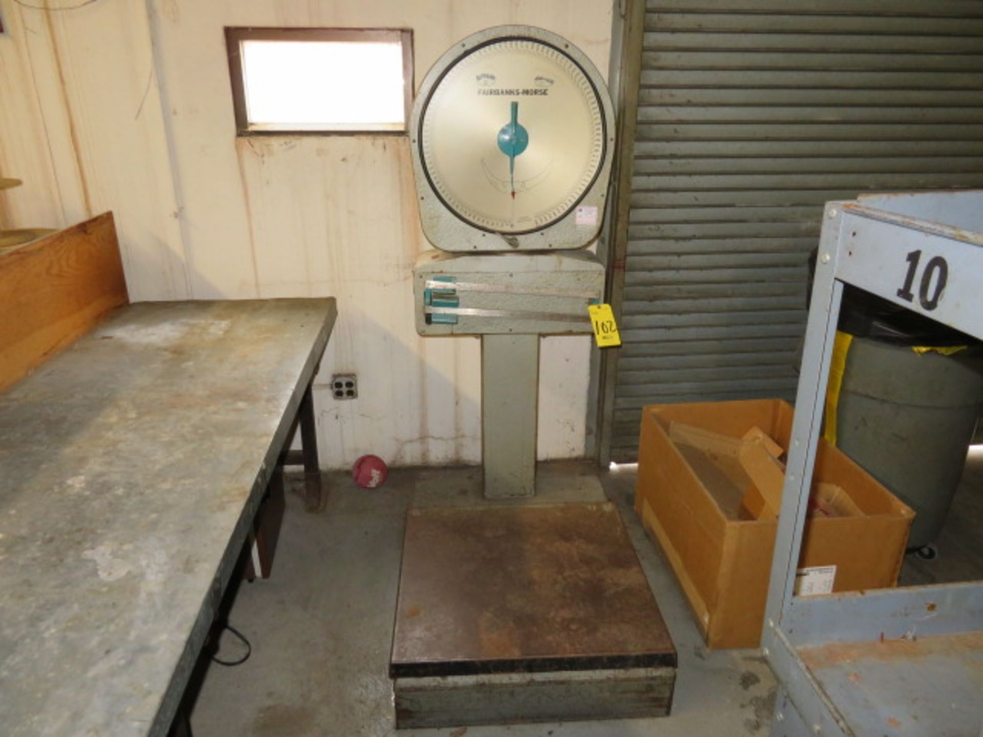 FAIRBANKS-MORSE PLATFORM SCALE (MISSING GLASS)