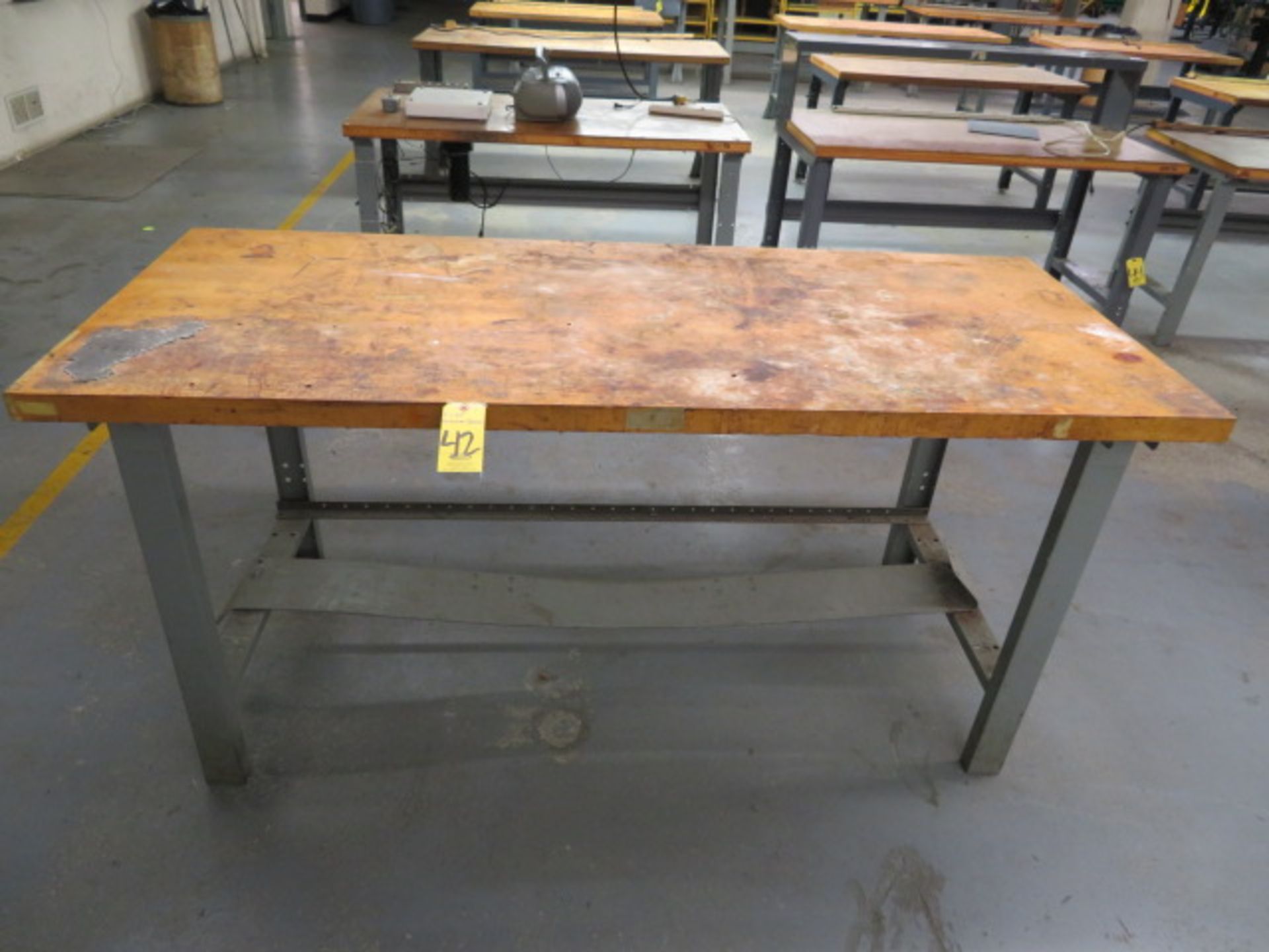 30" X 72" BUTCHER BLOCK TOP WORKBENCHES