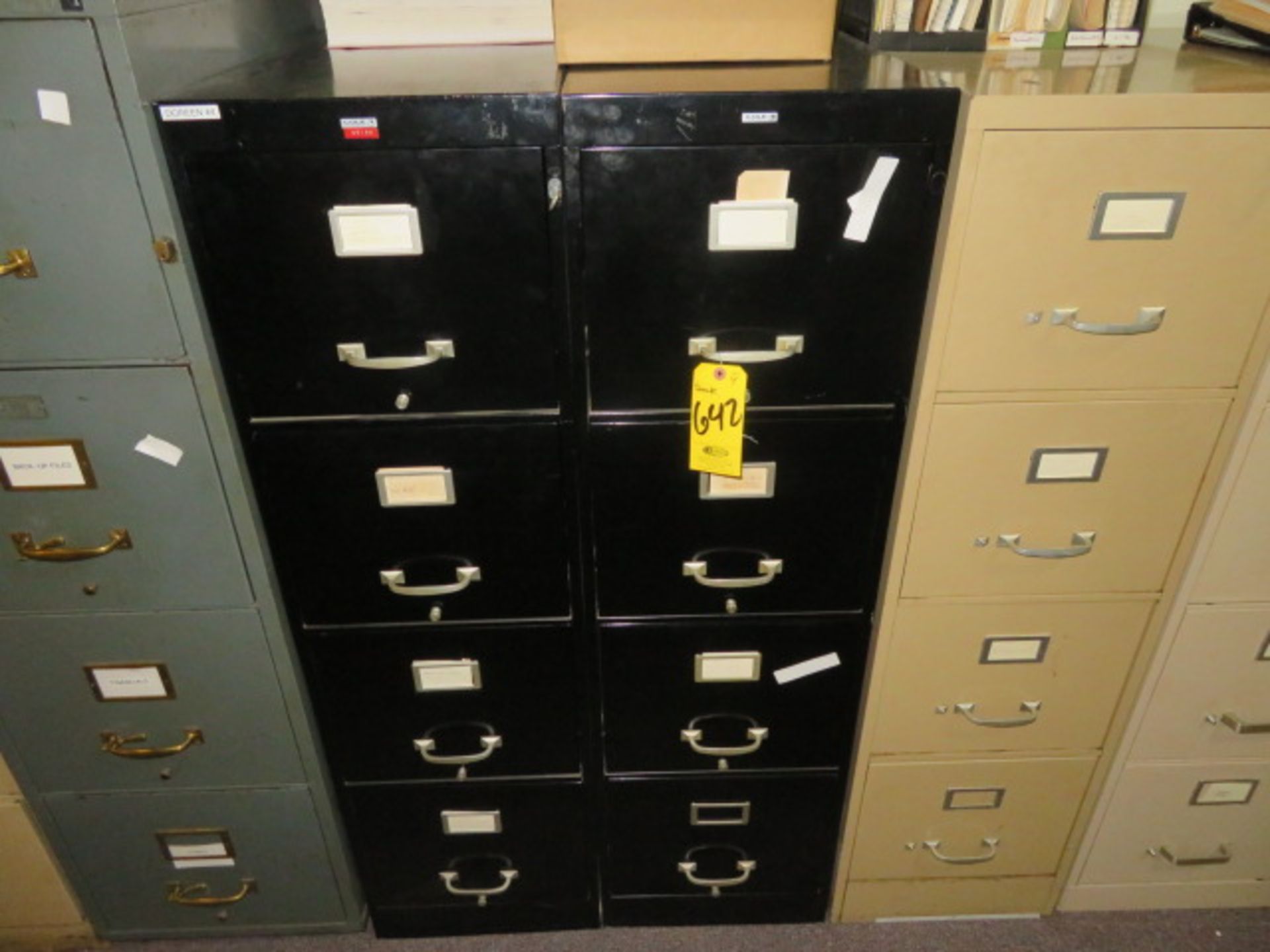 (4) BLACK 4-DR FILE CABINETS