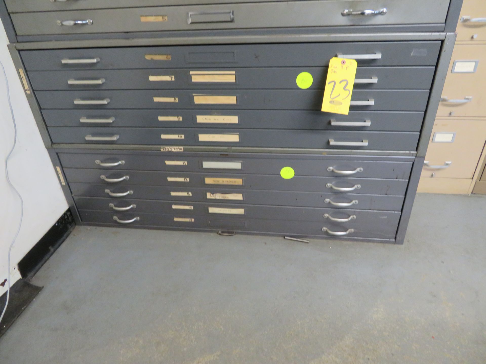 (3) HAMILTON 52" 5-DR FLAT FILE CABINETS