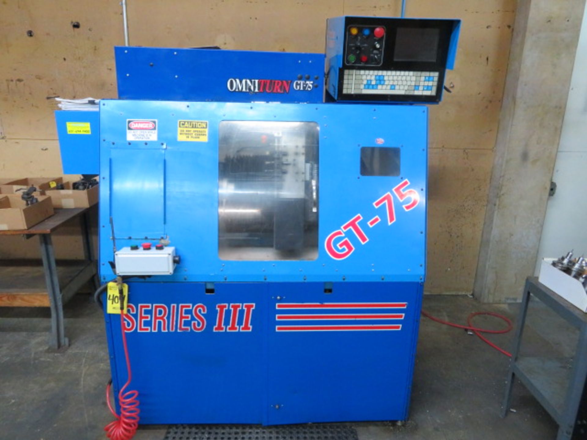 OMNI GT-75 SERIES III CNC GANG TOOL LATHE, S/N 4267G35AHMRB…