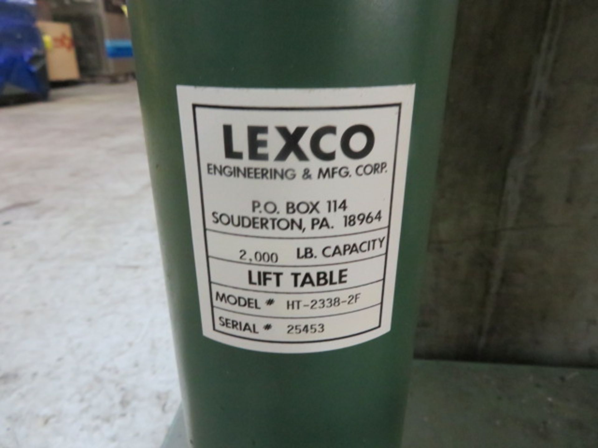 LEXCO PUMP DIE LIFT TABLE - Image 2 of 2