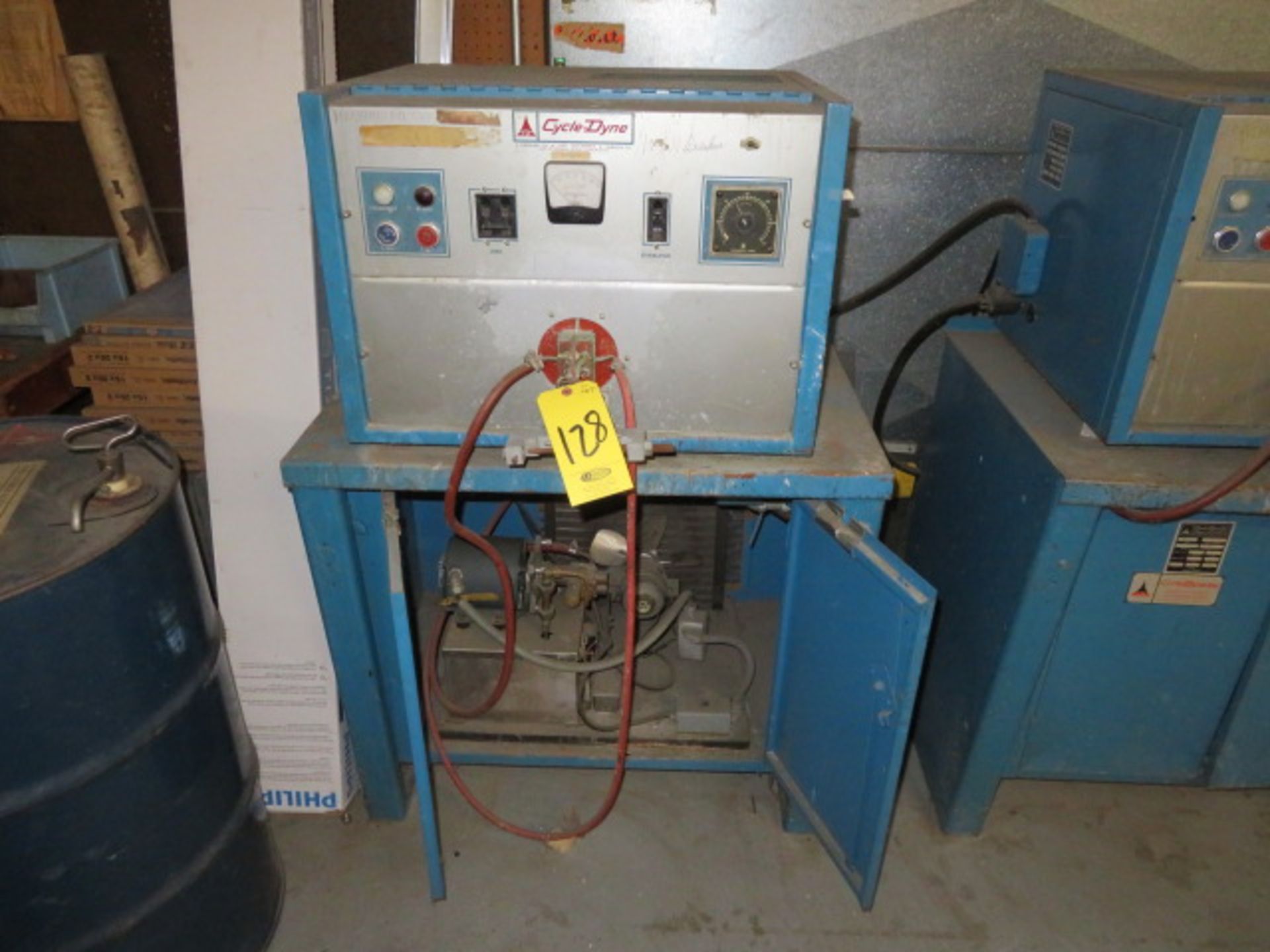 CYCLE-DYNE MDL. D-A-39-451 INDUCTION BRAZING W/AG WORKTABLE