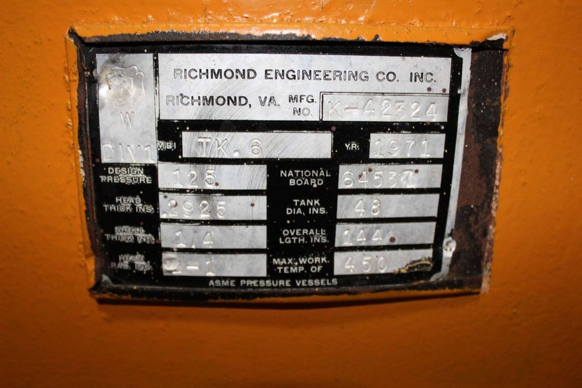 Richmond Engineering Air Tank - Image 2 of 2