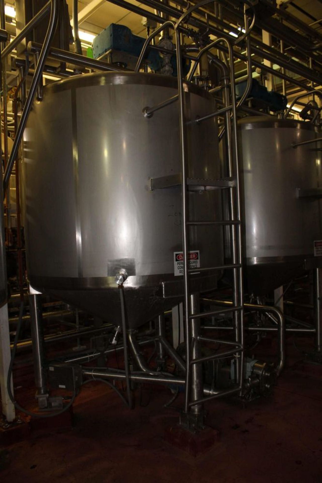 Cherry-Burrell Single Wall Stainless Steel Tank - Image 3 of 4