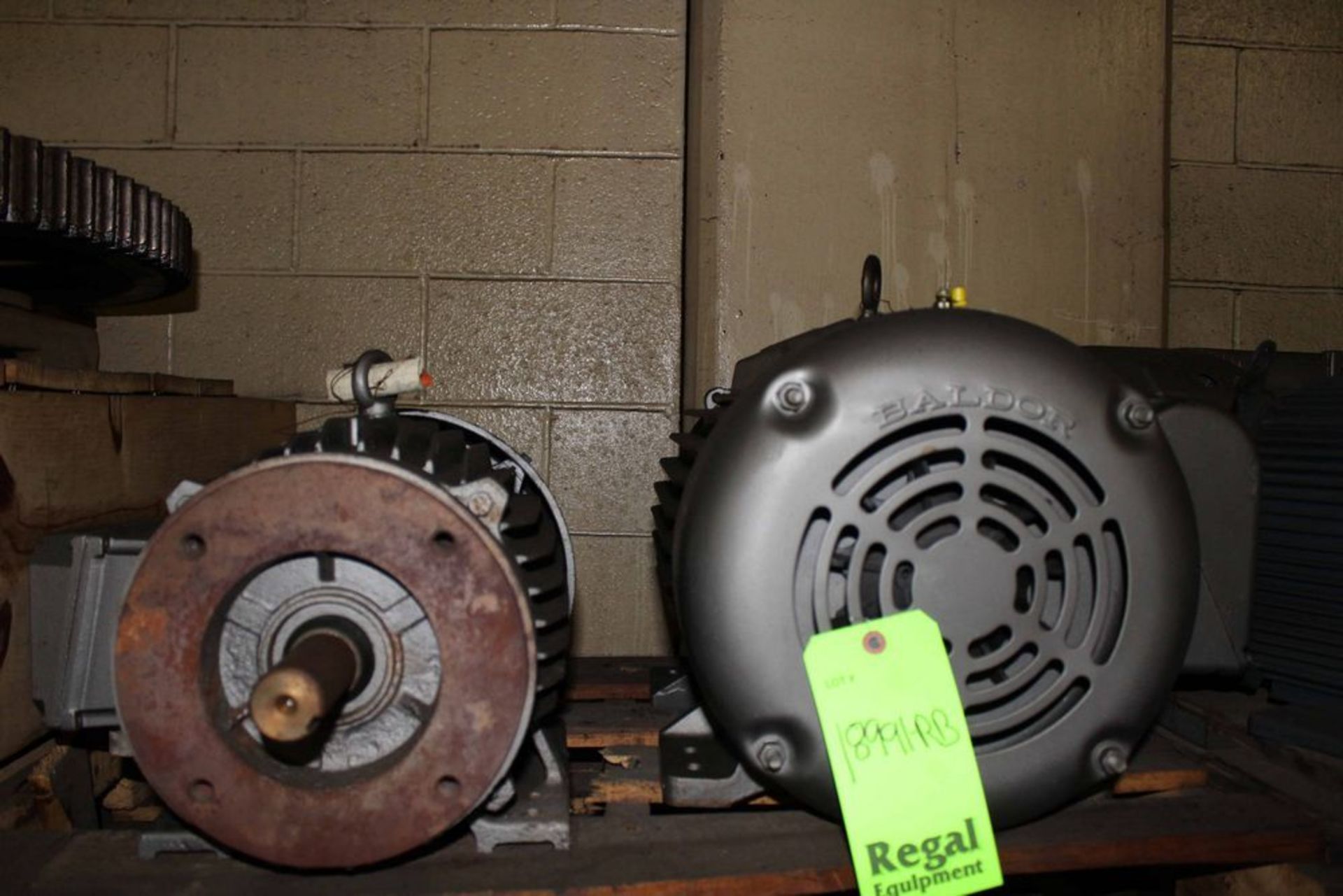 Lot (1) 15 HP Electric Motor, (1) 10 HP Electric Motor