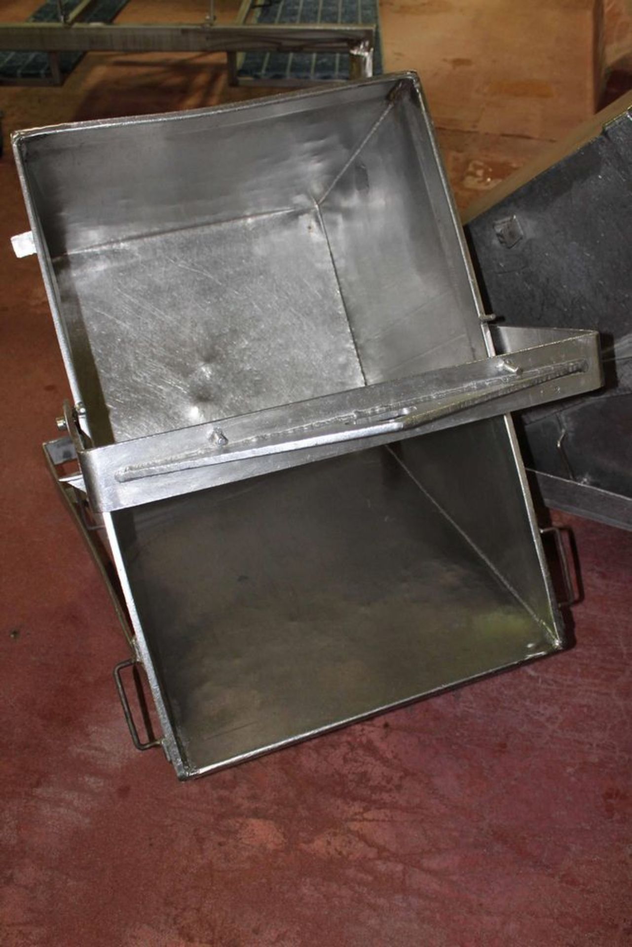 Lot (9) Stainless Steel Hoppers with Carts - Image 3 of 4