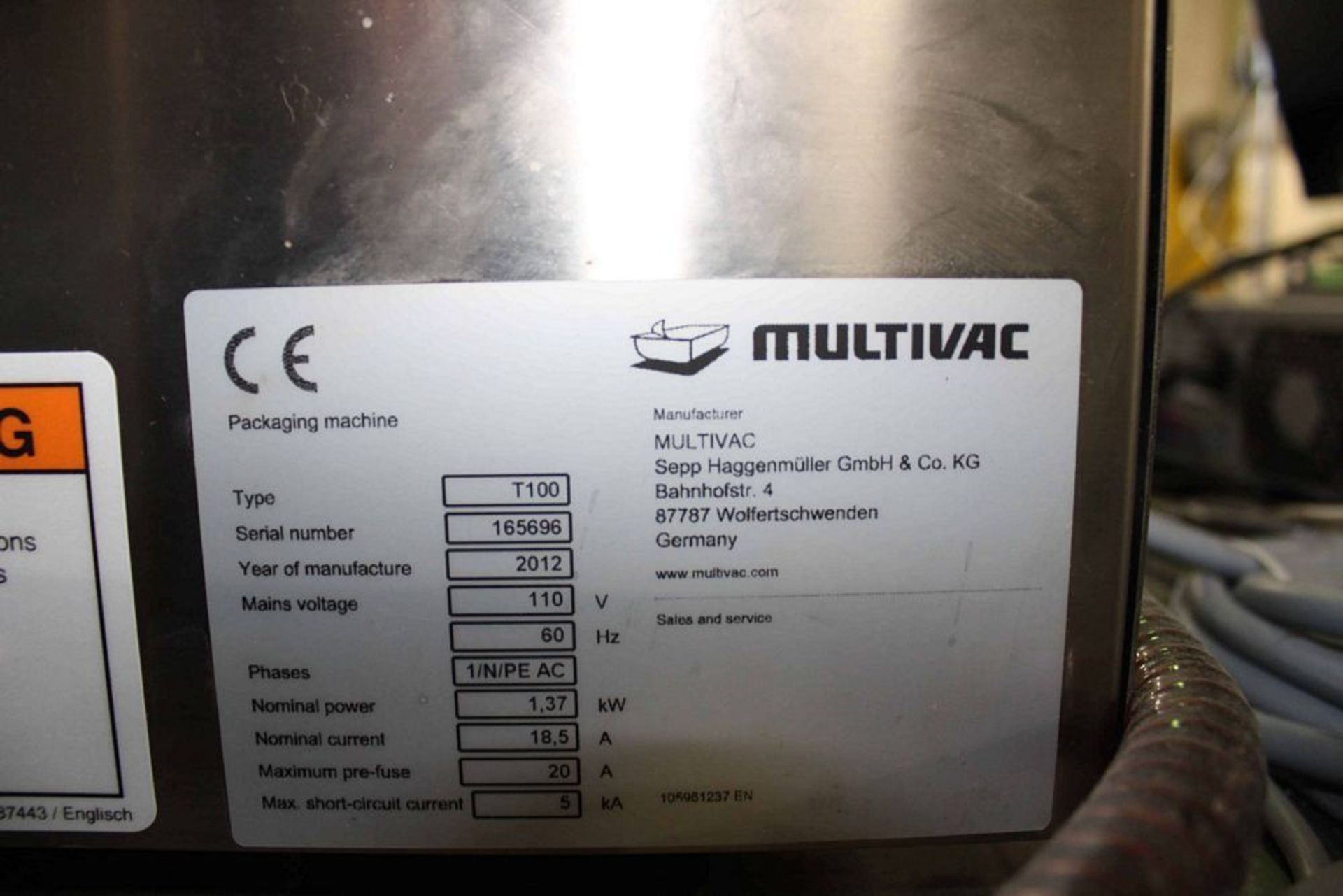 Multivac Tray Sealing Machine - Bild 4 aus 5
