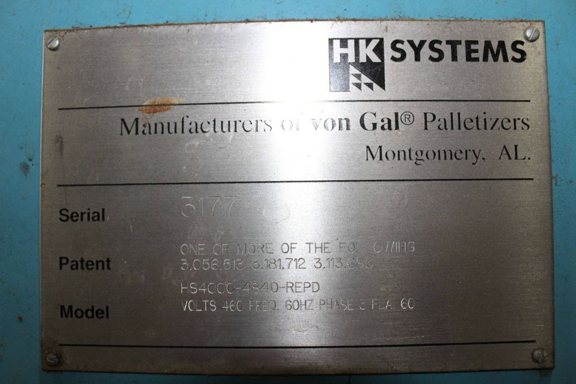 HK Systems Von GAL Case Palletizer - Image 2 of 10