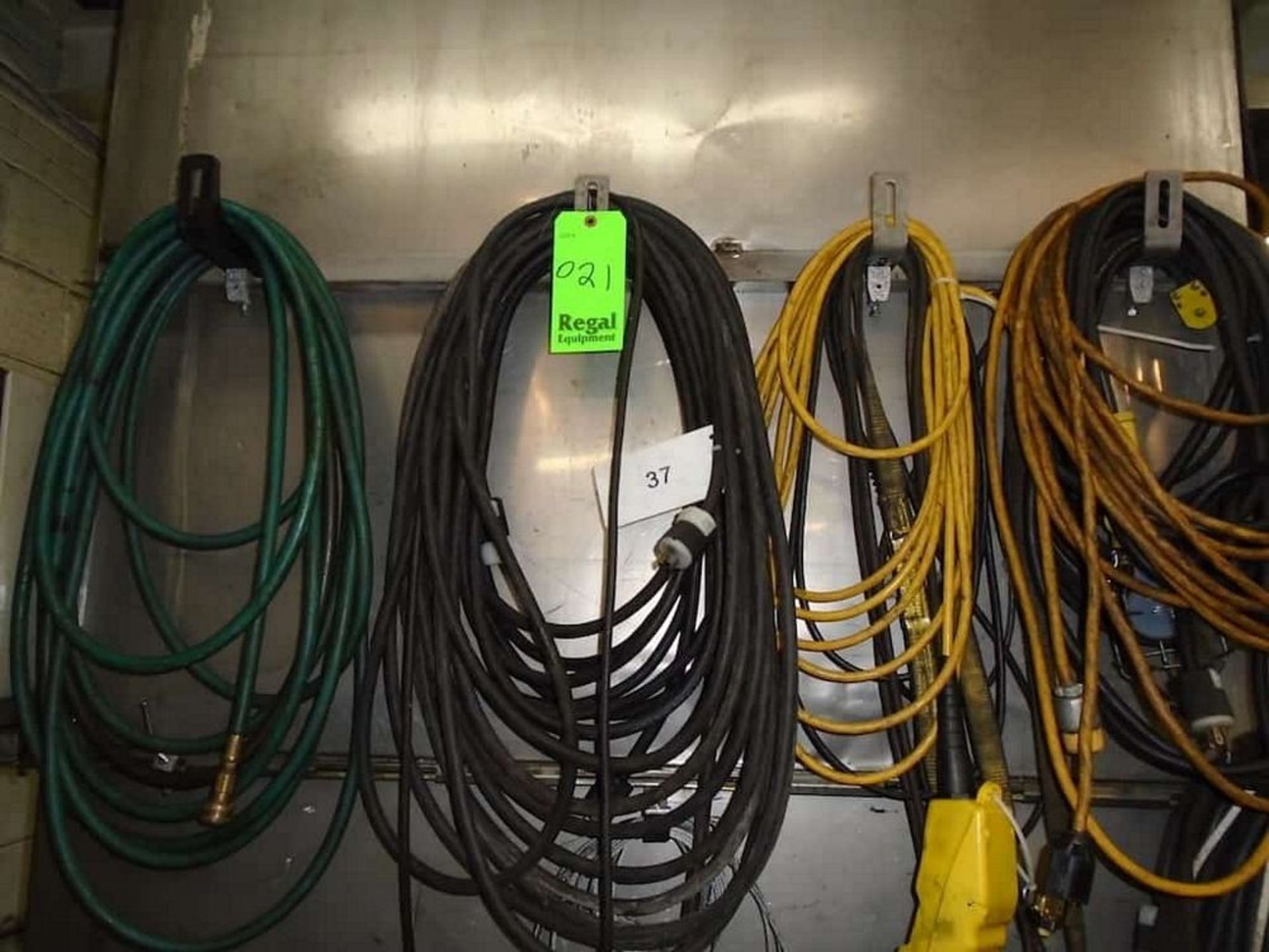 Assorted Electric cords and air hoses