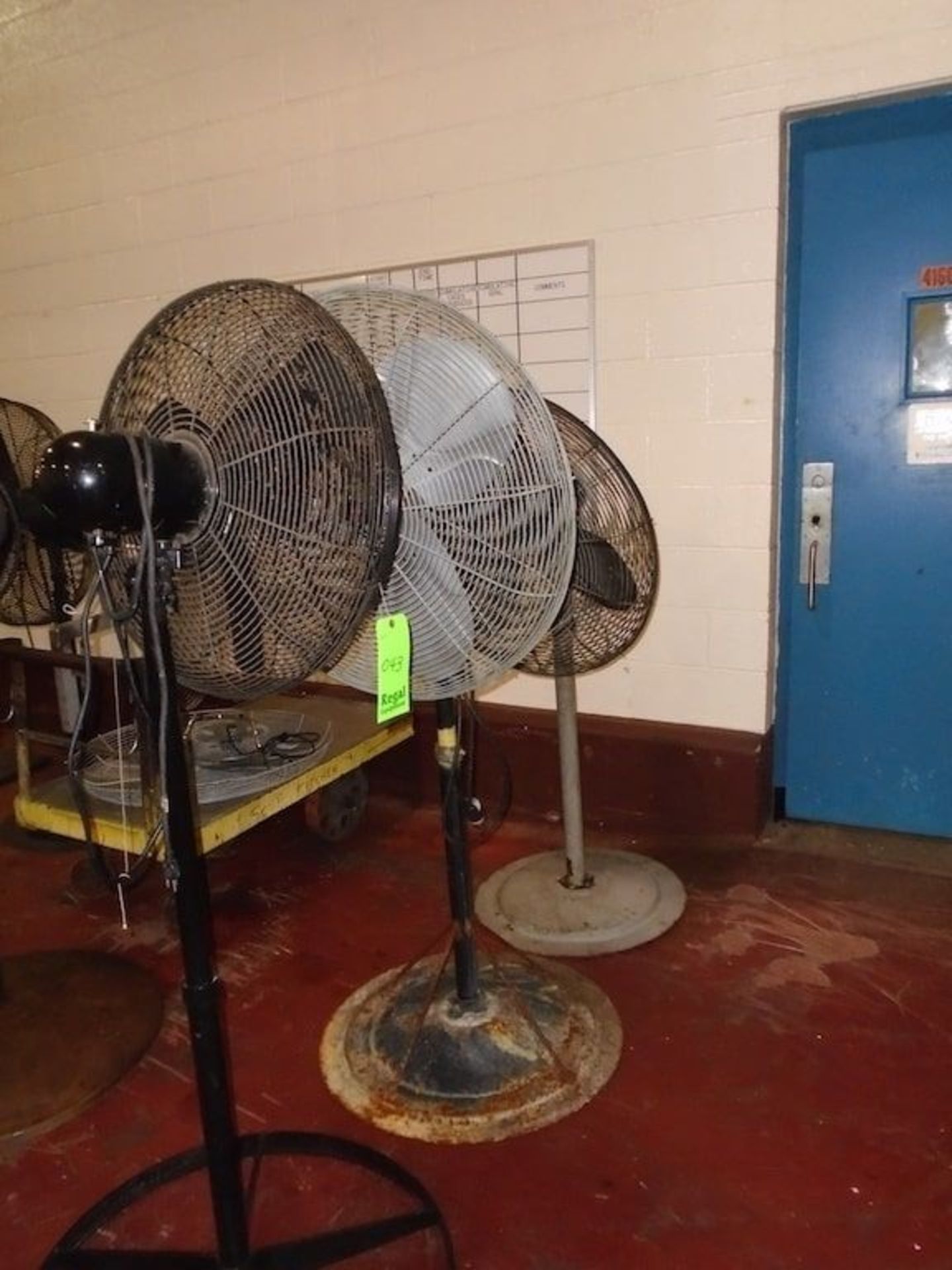 3 Dayton floor fans with stand