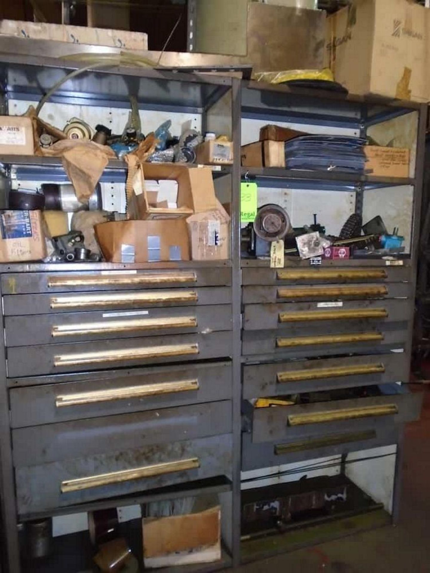 2 Shelves with Pipe Fittings, Valves and Parts