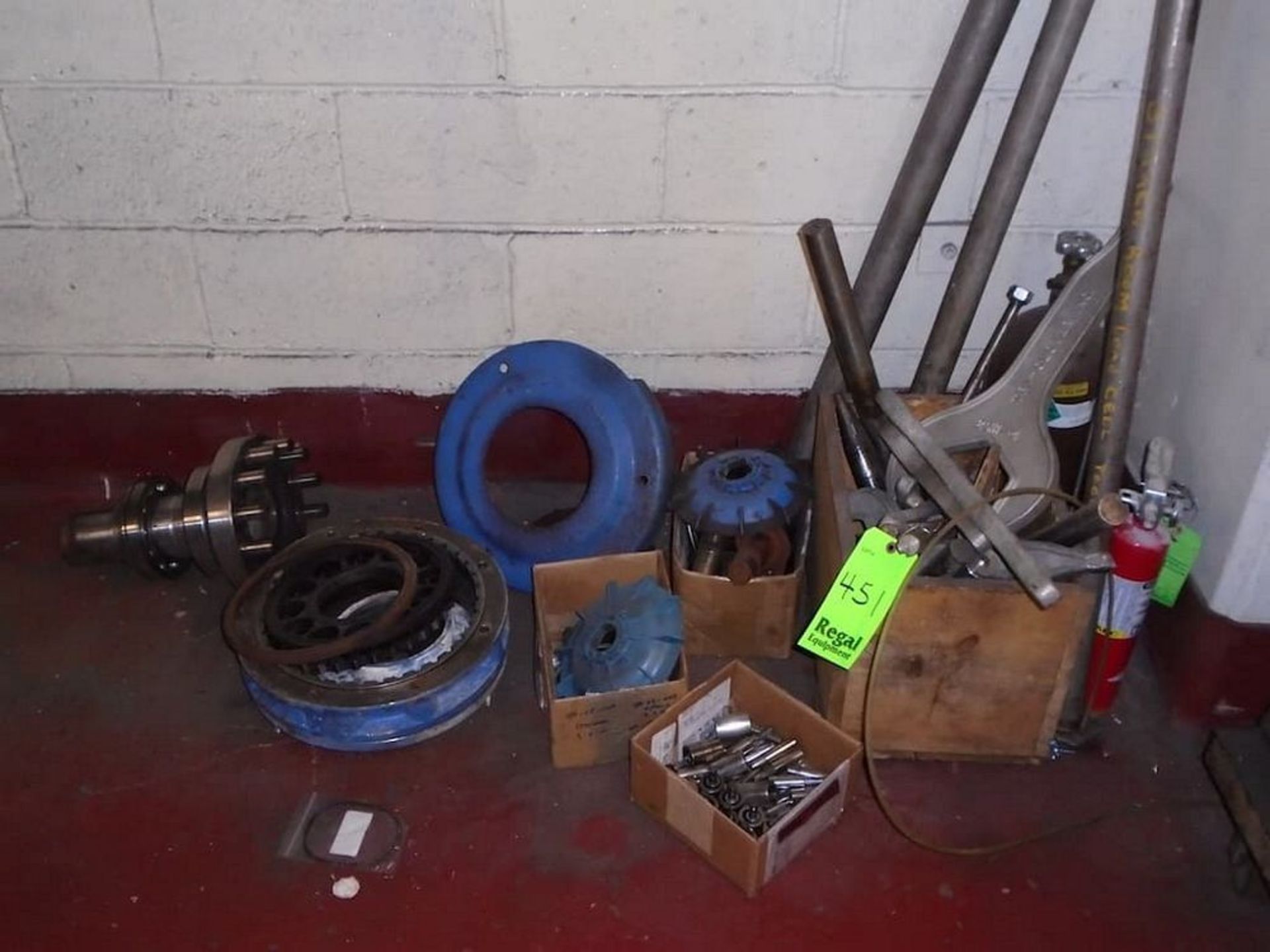 Assorted Pipe, Gears and Tools