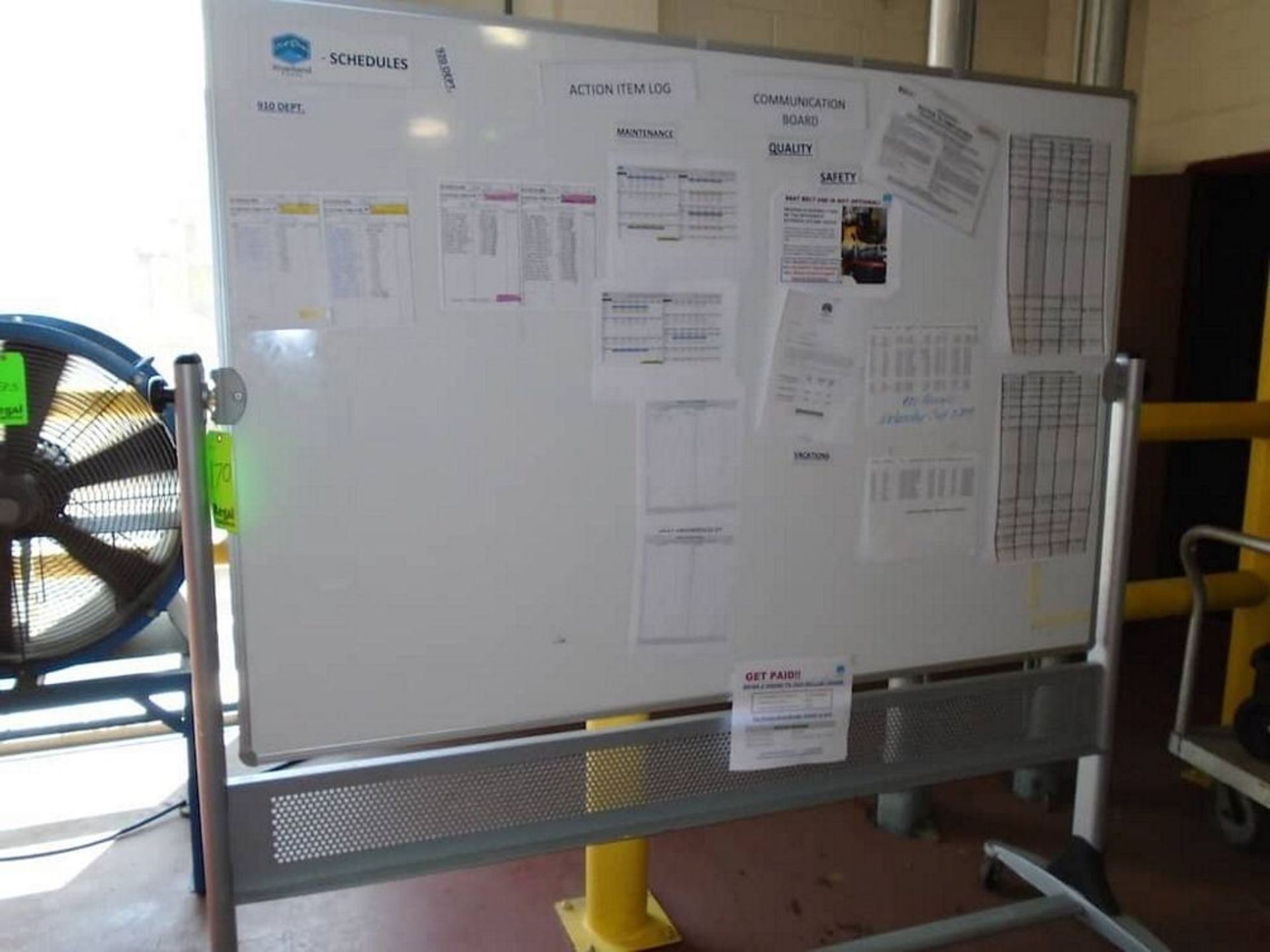 Large White Board on wheels