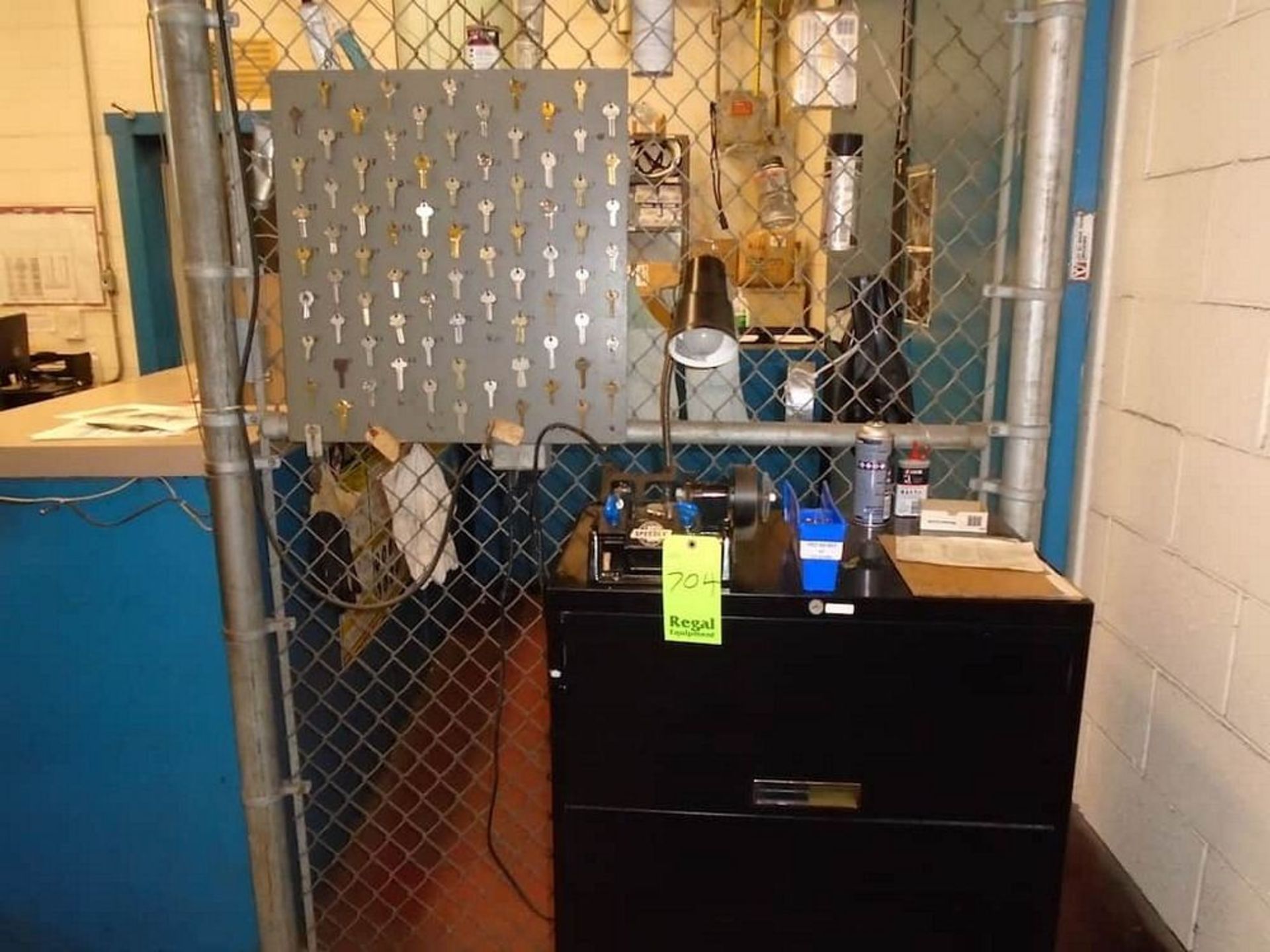 Speedex Key Machine and Three Drawer Cabinet