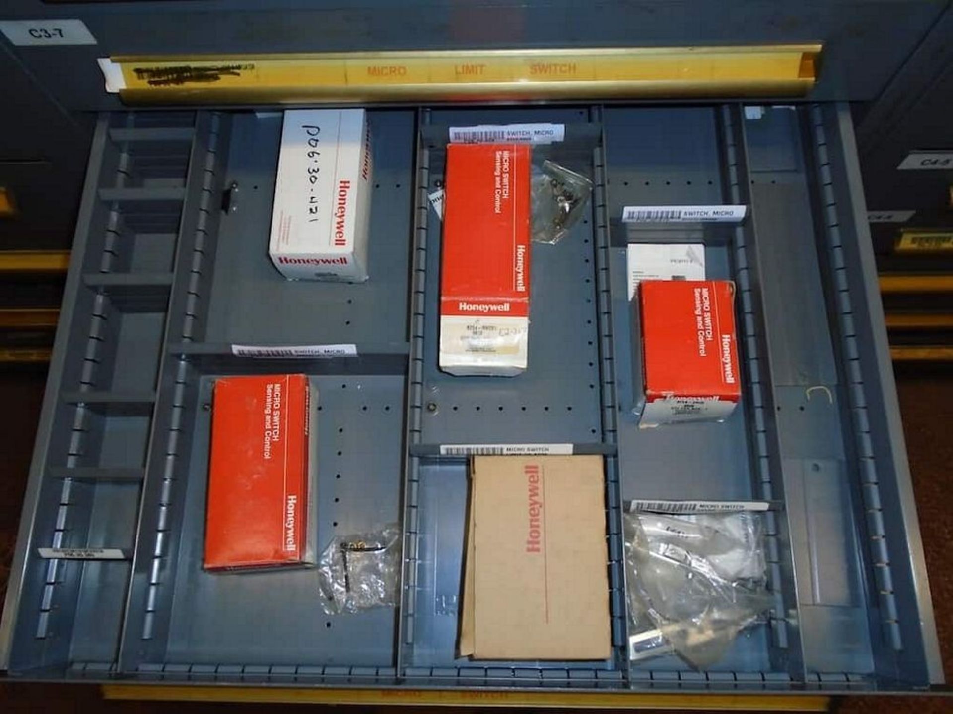 Contents of a Cabinet ( Assorted Allen Bradley Breakers, Honeywell Switches) - Image 5 of 8