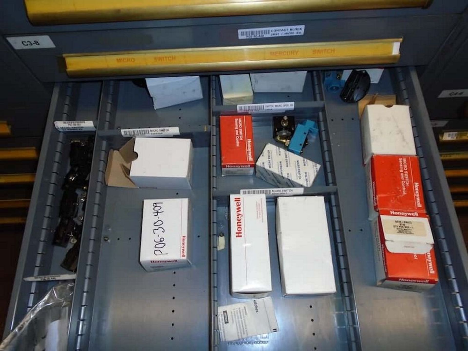 Contents of a Cabinet ( Assorted Allen Bradley Breakers, Honeywell Switches) - Image 4 of 8