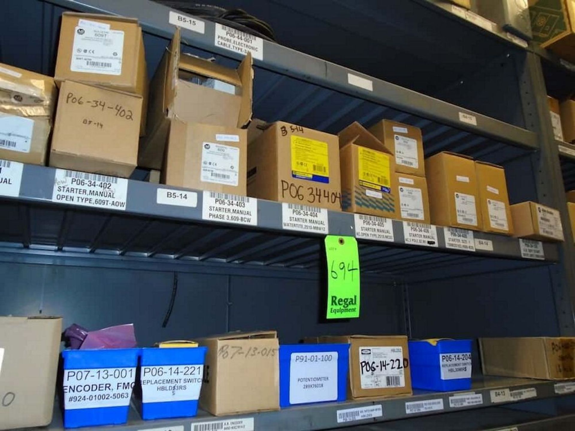 Contents of Shelves ( Assorted Hubbell Electrical Parts)