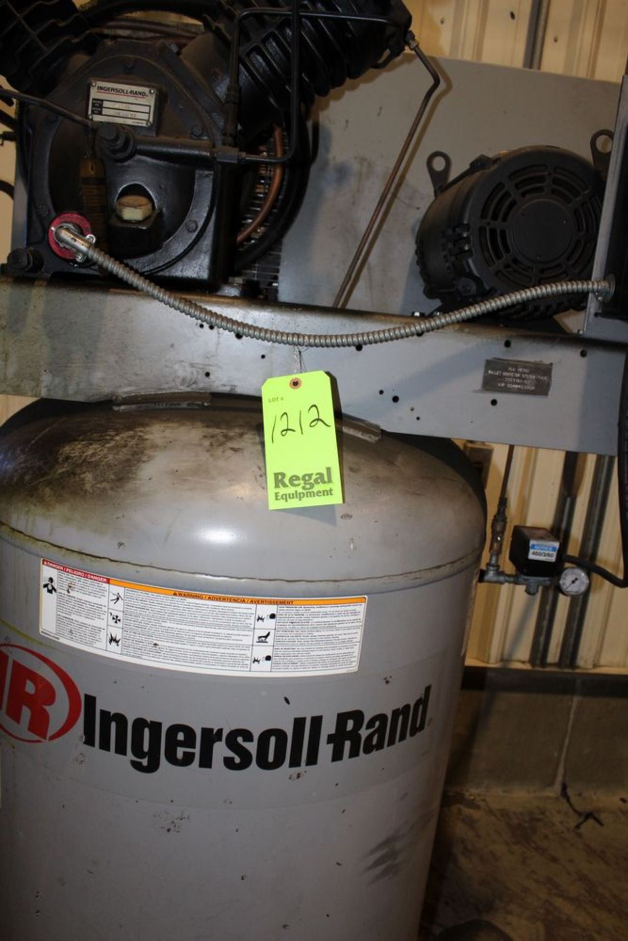 Ingersoll Rand Air Compressor Model # 2545 SN# 01065813 10hp - Image 2 of 2