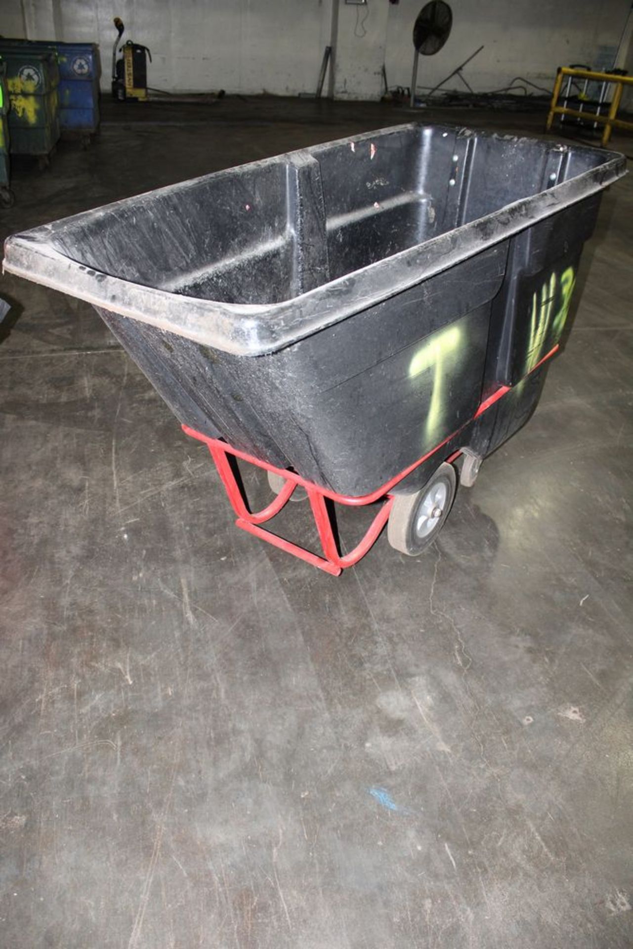 Rubbermaid Trash Buggy pictured or similar