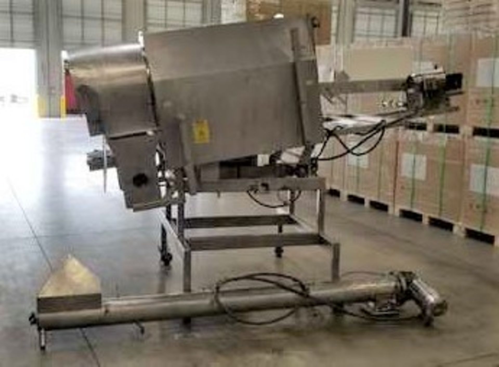 S/S Barrel Breader. Manufactured by FoodDesign Machinery & Systems. Barrel is 24" Dia x 5'8" Long.