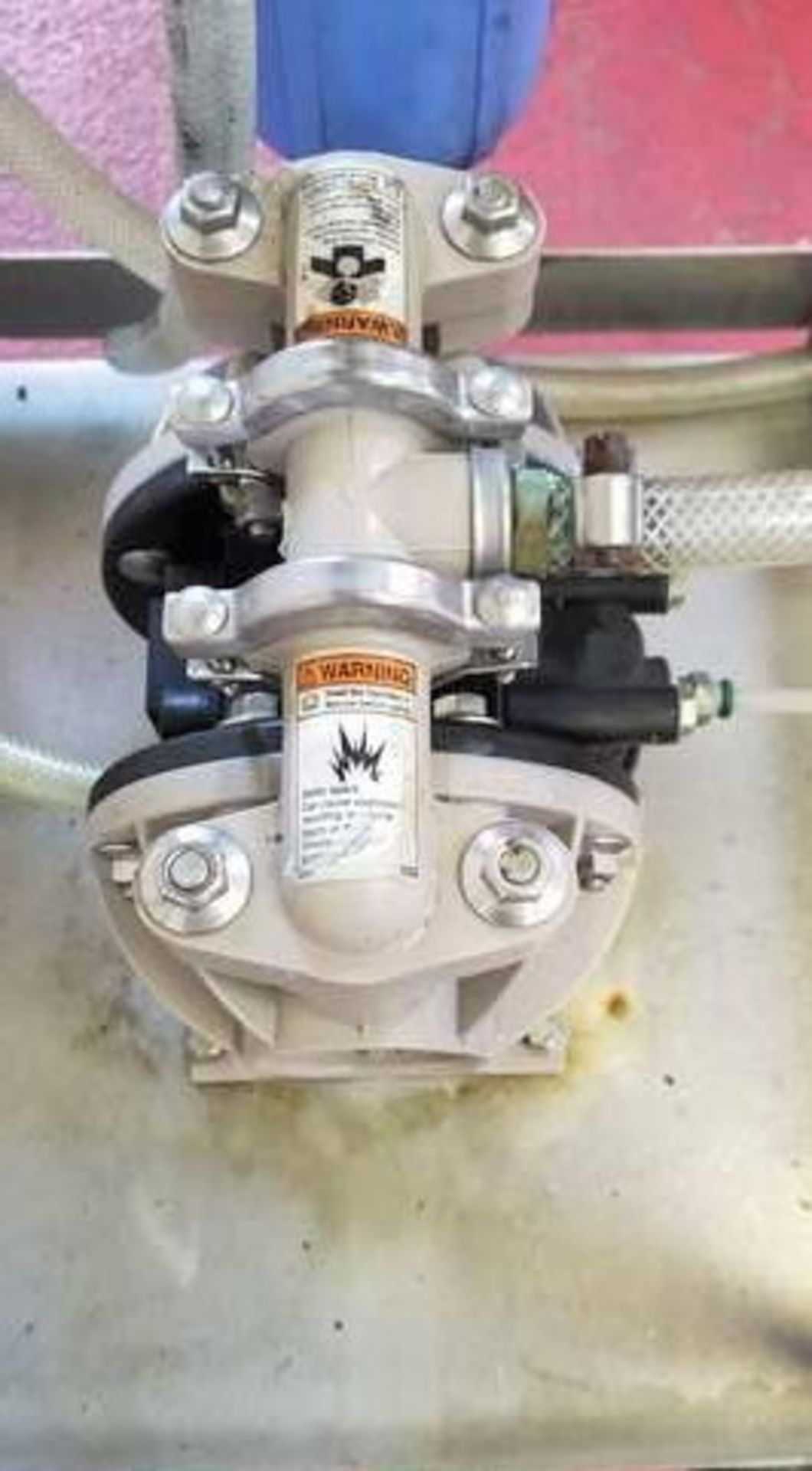 4" Food Grade AMO Diaphragm Pump with air regulator, oiler and filter on air side and 20" 90psi - Image 4 of 5