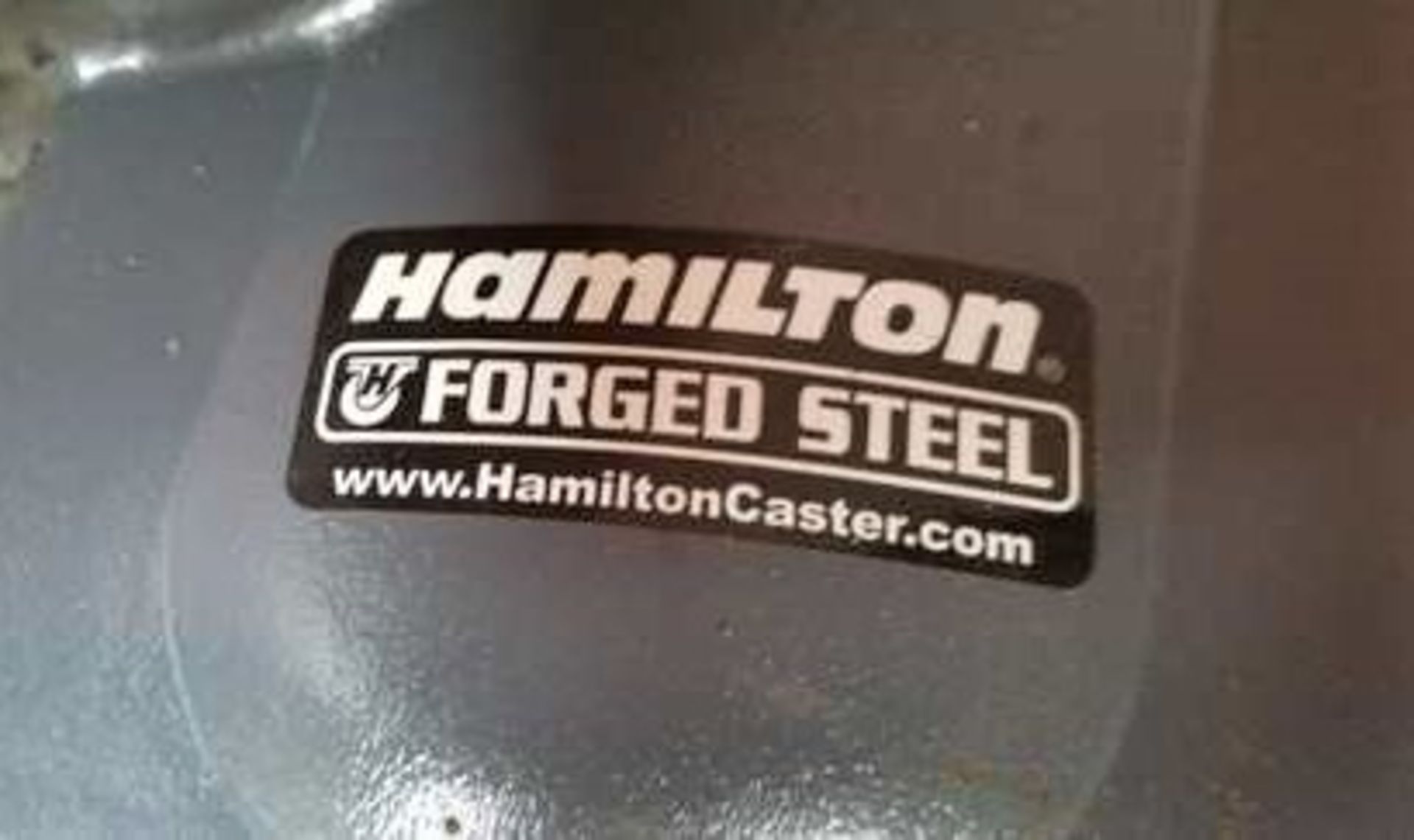 Pair of HD Hamilton 8" Casters. Unused Hamilton Bearing-mounted 8" casters. Mounted on 3/4" plate - Image 3 of 3