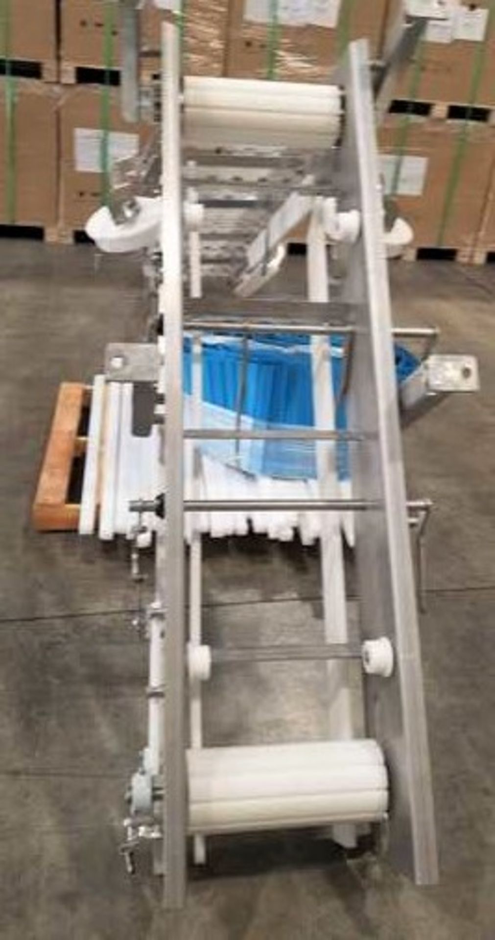 12' High Elevator Conveyor S/S (Shown upside down) with 16" wide belt having 2.5" deep by 2" wide - Image 4 of 4