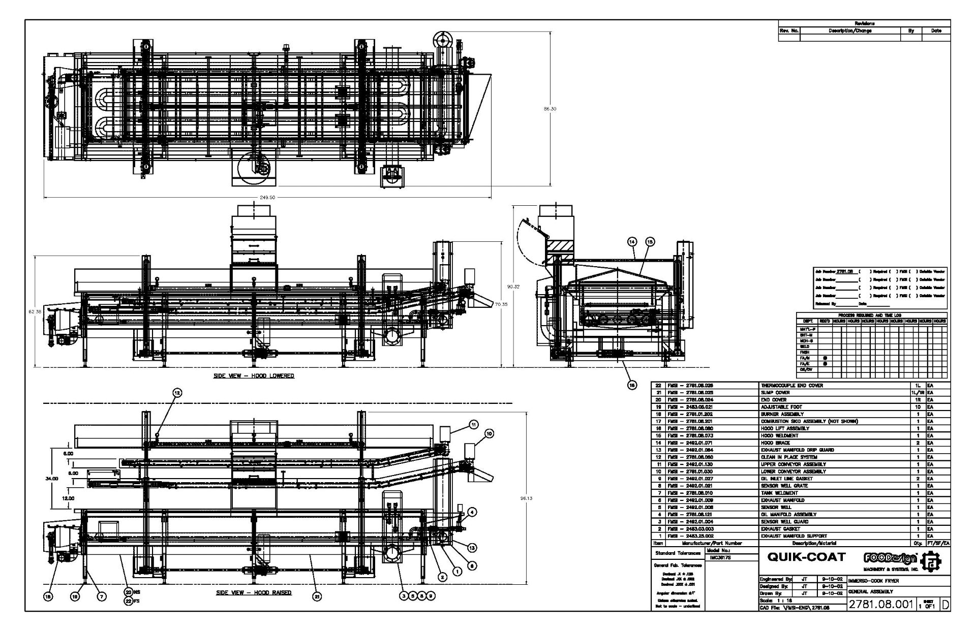 Indirect fired Fryer 36" x 17' in Oil. FooDesign Indirect fired fryer. IMMERSO COOK. Fryer has 36" - Bild 9 aus 13