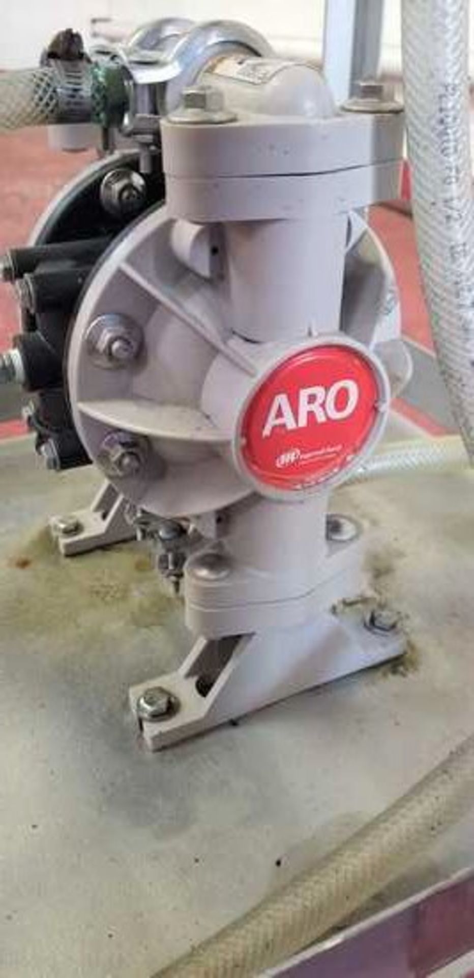 4" Food Grade AMO Diaphragm Pump with air regulator, oiler and filter on air side and 20" 90psi - Image 2 of 5