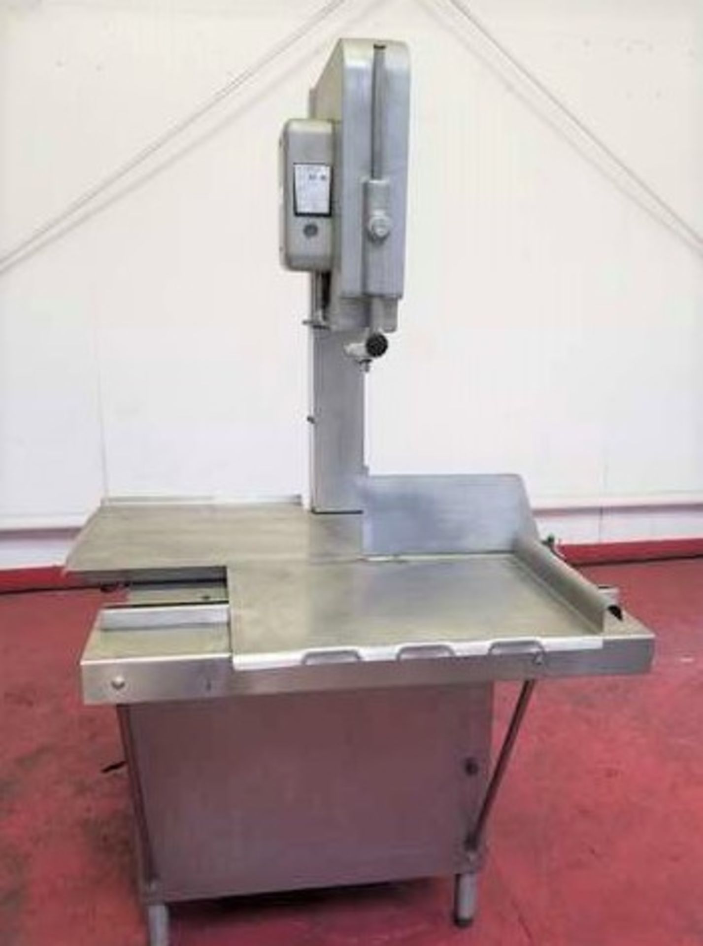 Hobart S/S Meat Bandsaw. MDL: 5216-D. 2hp 220V 3ph. S/N: 11-071-843. Tested and ready to work. OD= - Bild 3 aus 5