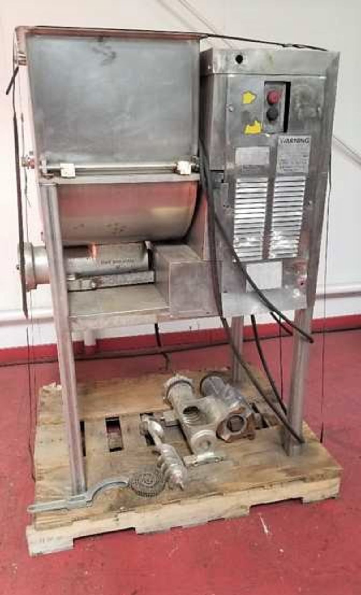 Hollymatic Mixer Grinder. S/S . No data plate. Mdl 180A. 200 lb. capacity. With rebuilt re-tinned