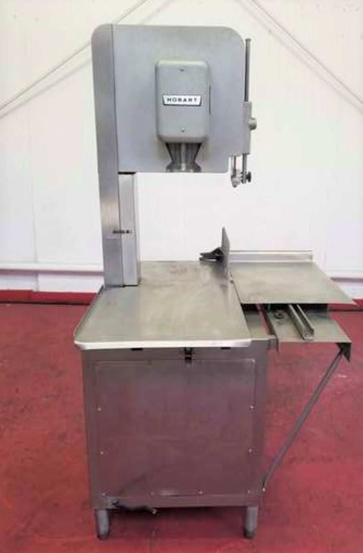 Hobart S/S Meat Bandsaw. MDL: 5216-D. 2hp 220V 3ph. S/N: 11-071-843. Tested and ready to work. OD= - Bild 4 aus 5