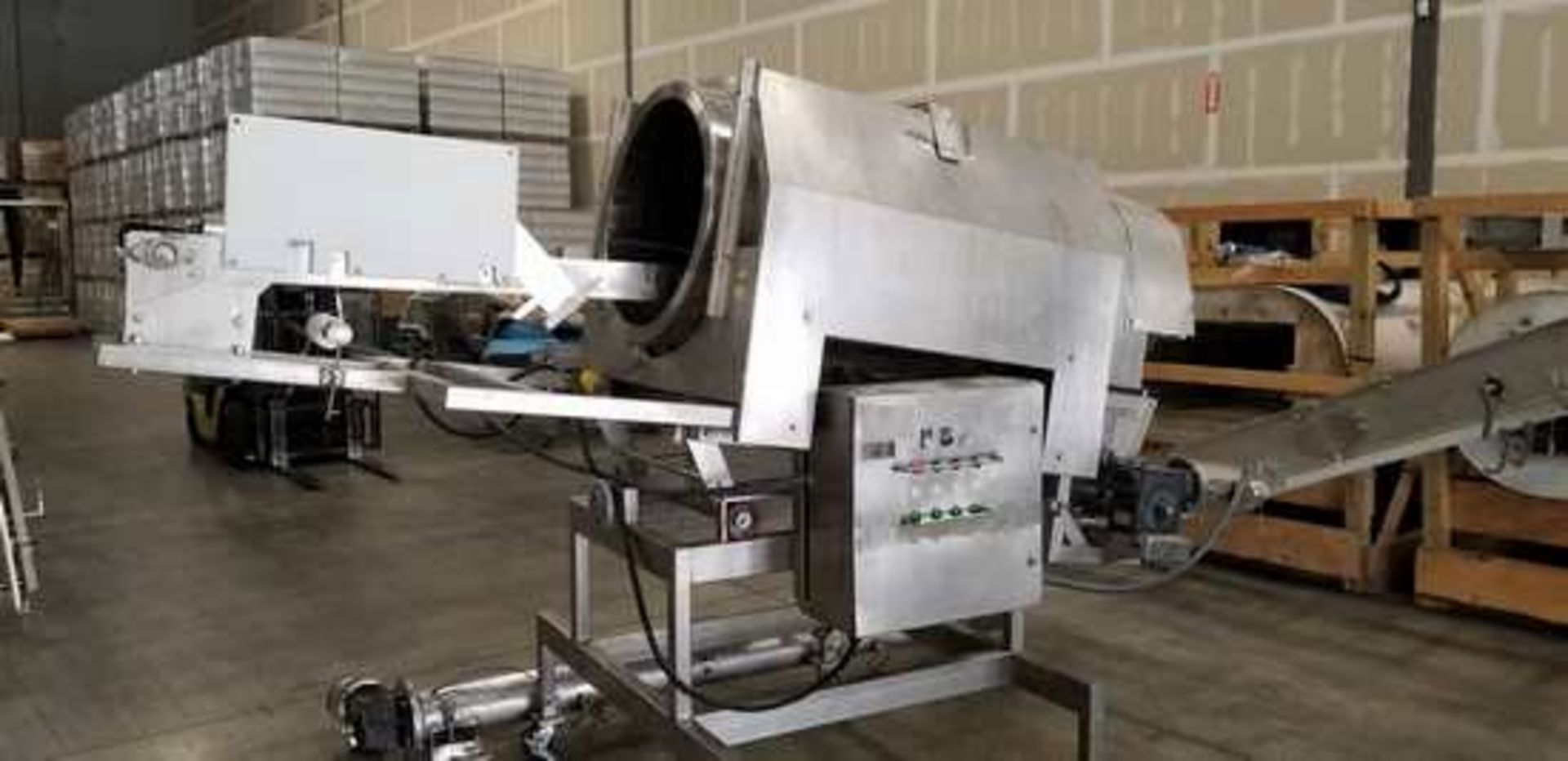 S/S Barrel Breader. Manufactured by FoodDesign Machinery & Systems. Barrel is 24" Dia x 5'8" Long. - Bild 2 aus 6