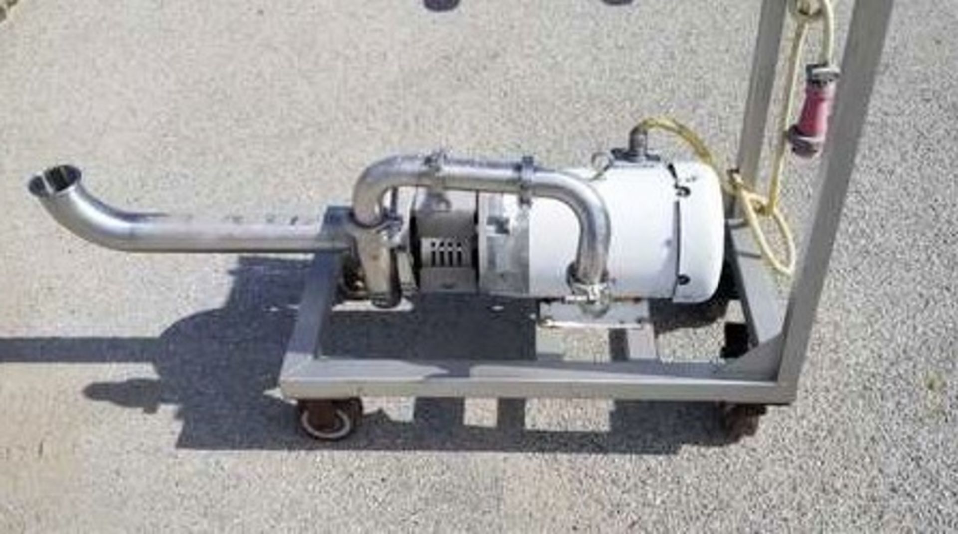 Centrifugal Pump on portable cart. 7.5 HP - AMCO Centrifugal Pump. 3 x 2. Motor is 230/460v. Mounted