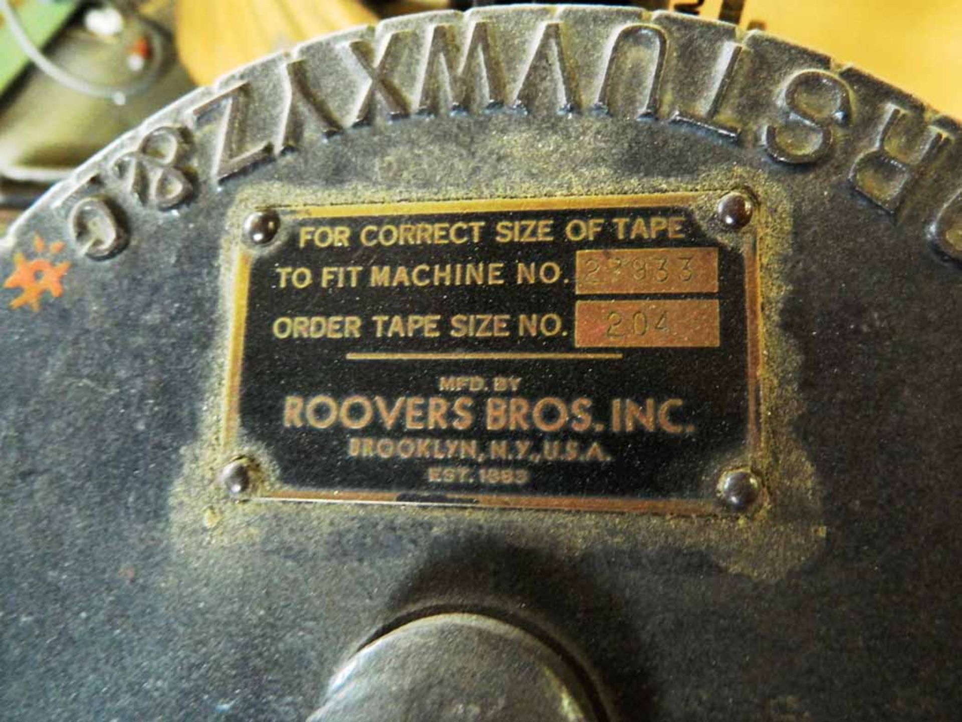 Roovers metal embossing machine 3/8" 27933 - Image 3 of 3