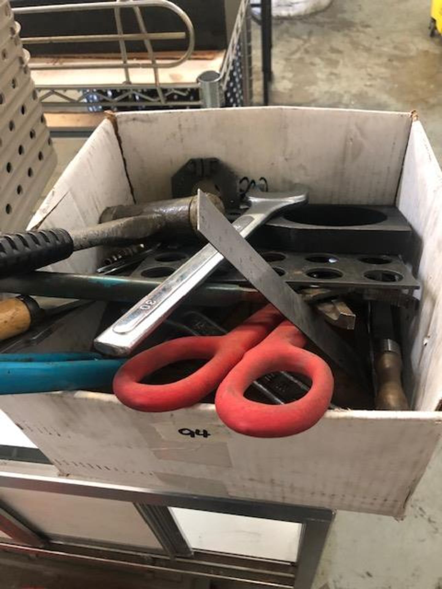 Box of miscellaneous hand tools