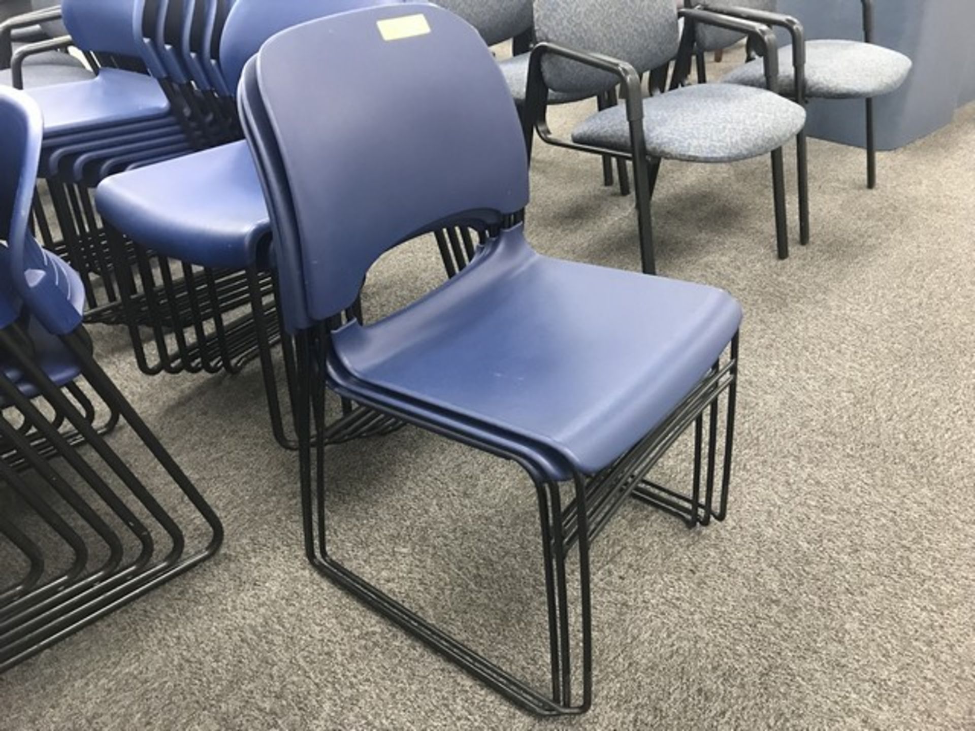 DARK BLUE STACKING CHAIRS