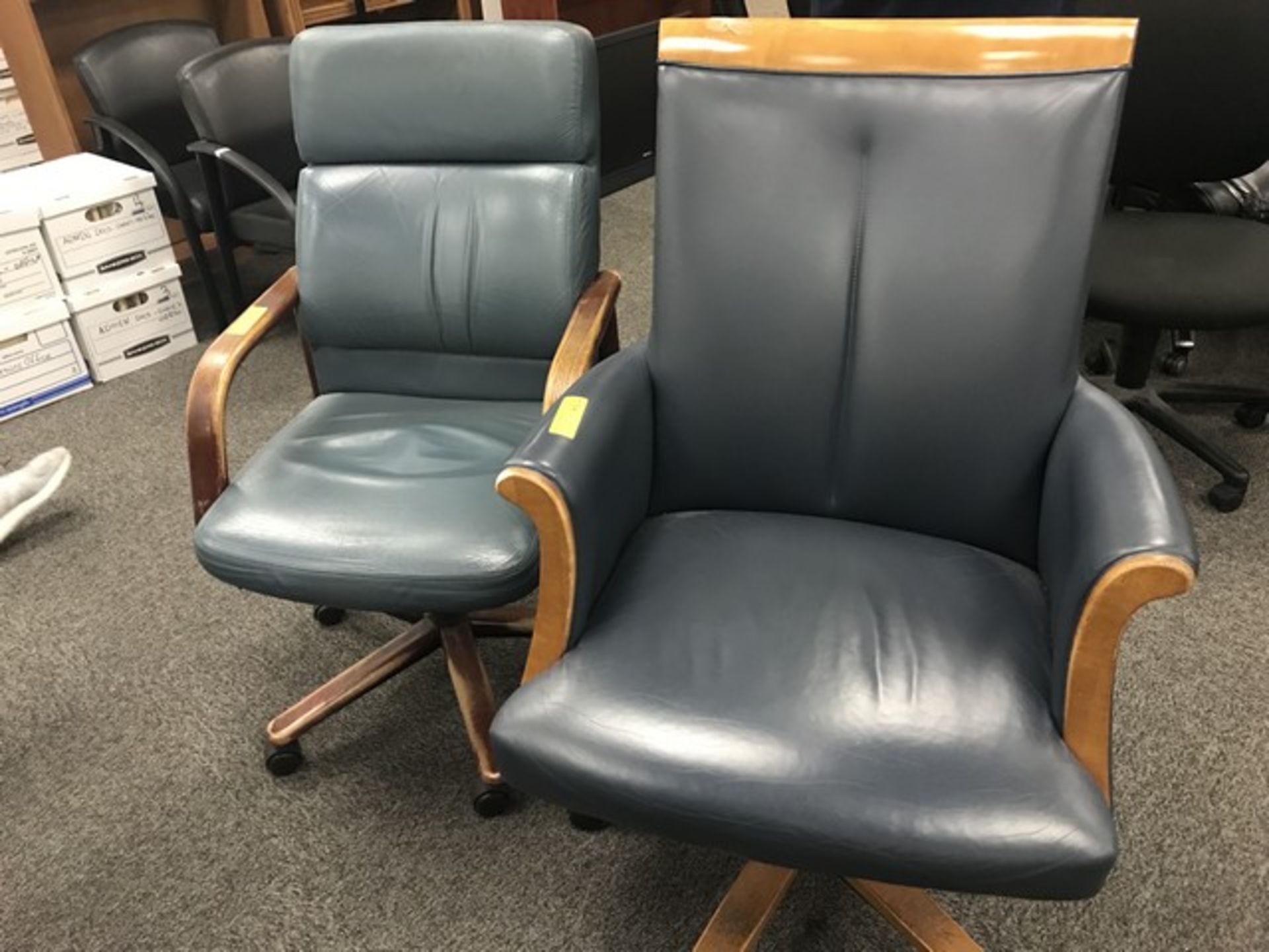 ASSORTED LEATHER OFFICE CHAIRS
