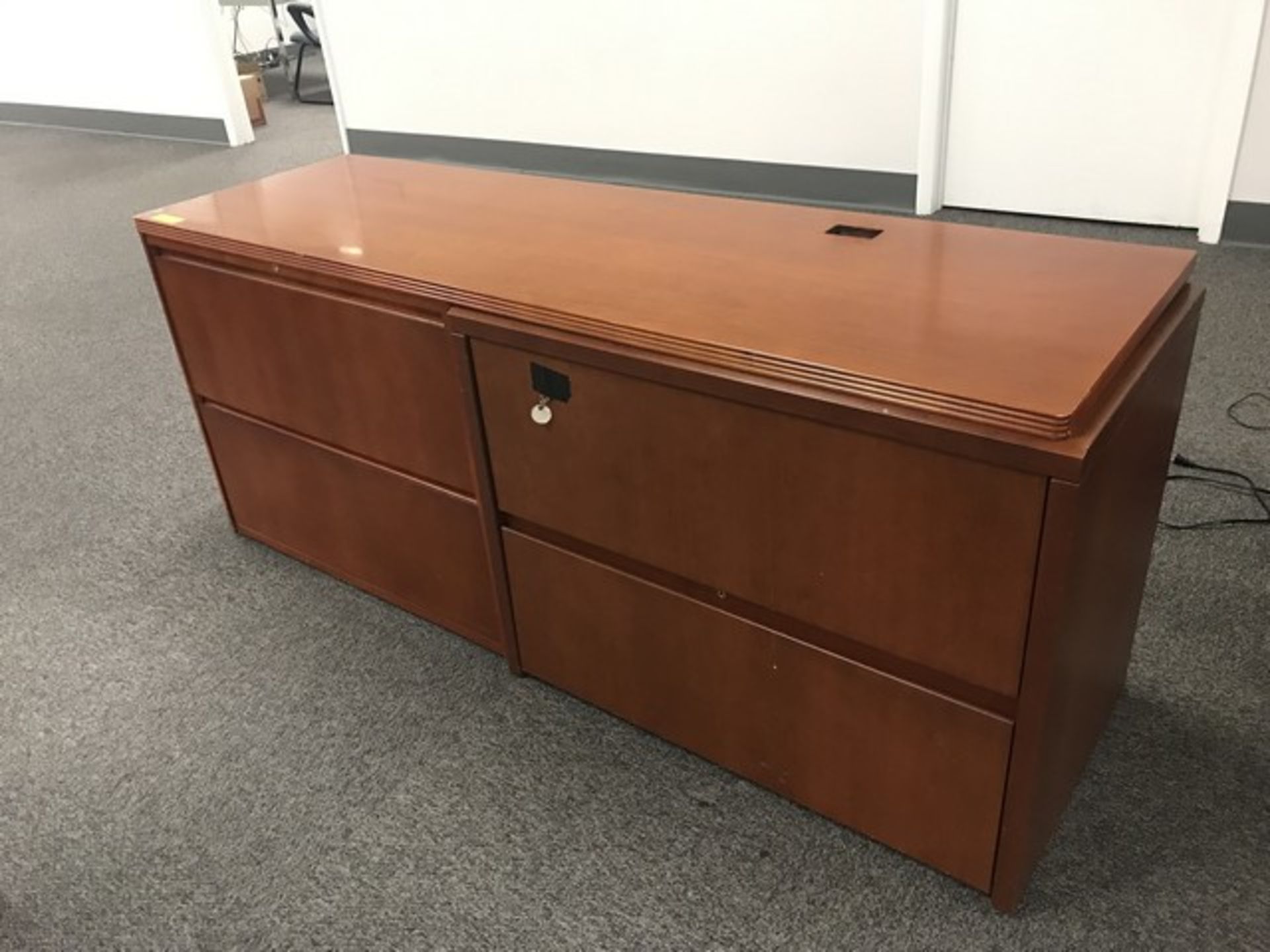 LOT 2 FILE CABINETS WITH TOP