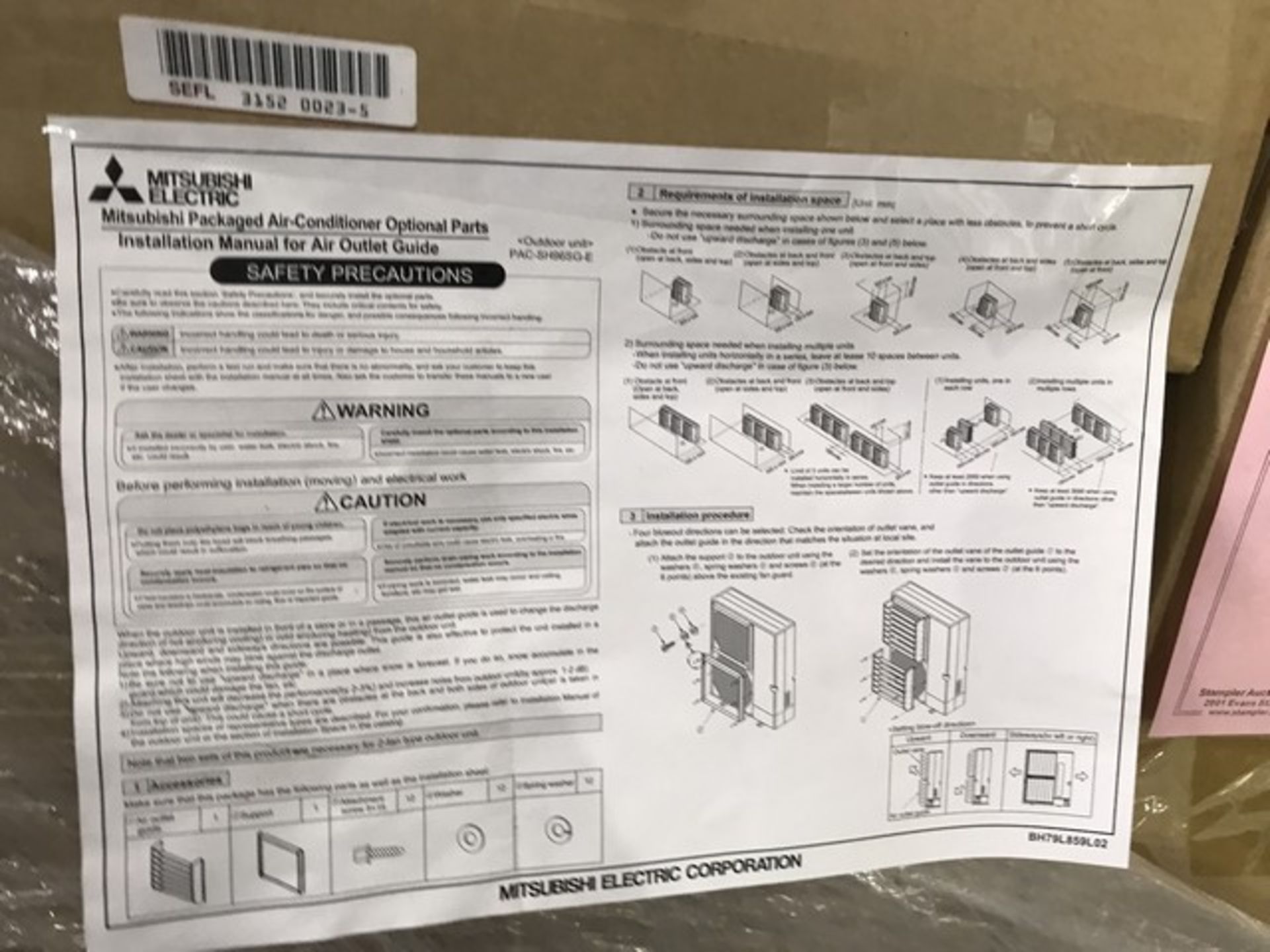 MITSUBISHI AIR OUTLET GUIDES (NEW IN BOX) - Image 3 of 3