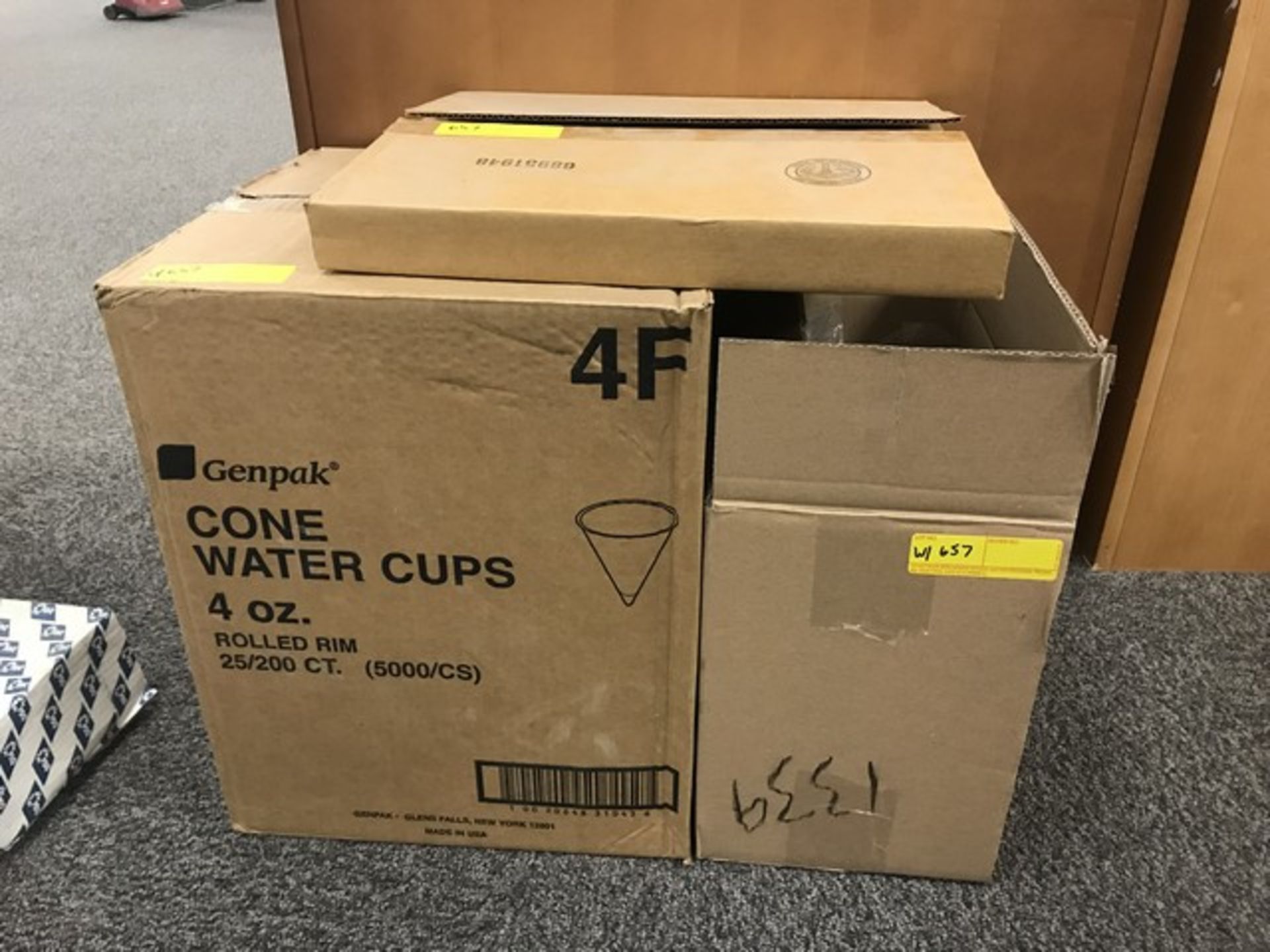 LOT ASSORTED - CUPS, DISPENSERS, SIGN, ETC