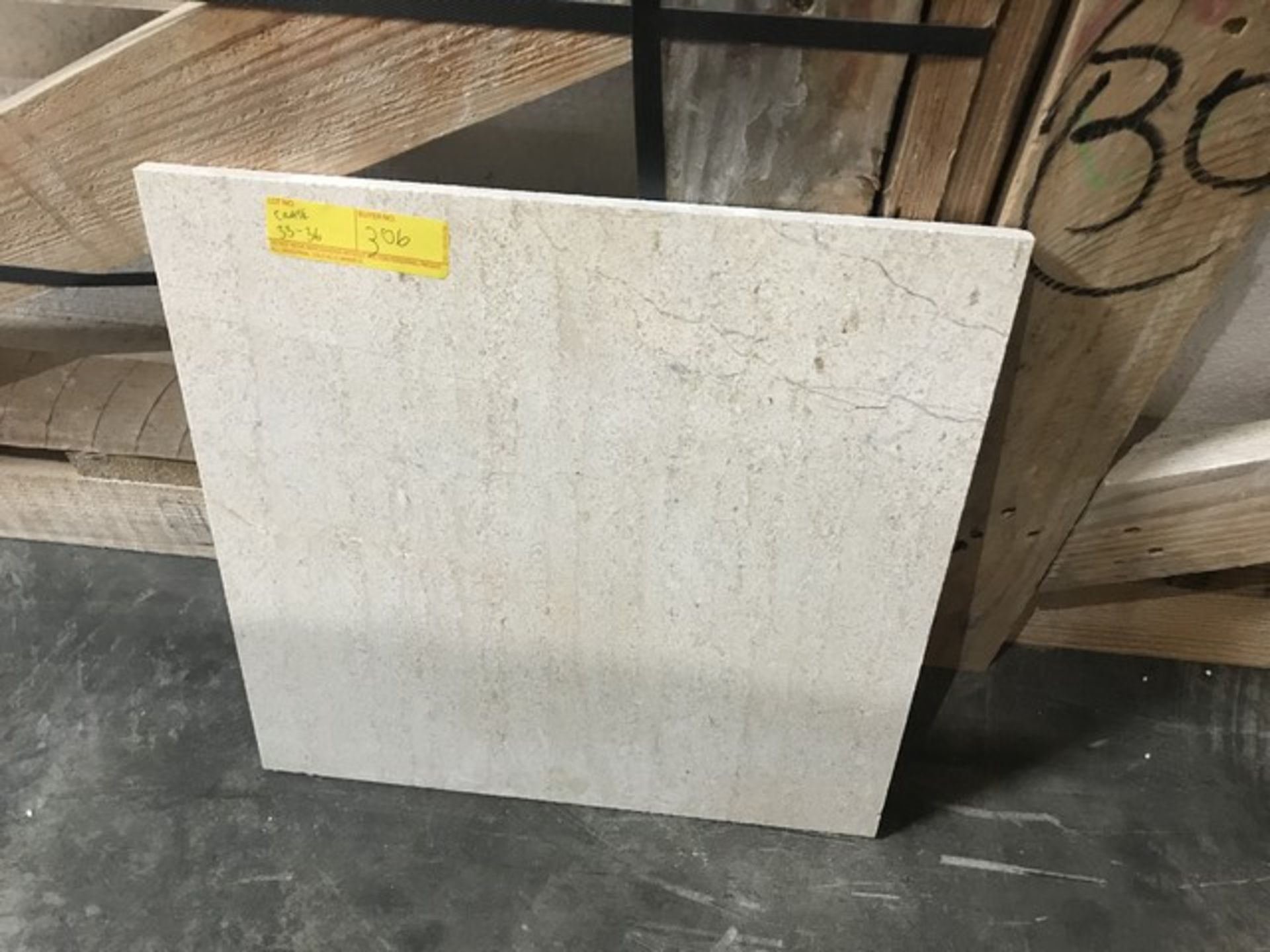 SQ.FT. - POLISHED VEIN CUT MARBLE - 16'' x 16'' x 7/16'' - 130 PIECES / 231.4 SQ.FT. (CRATE #33)