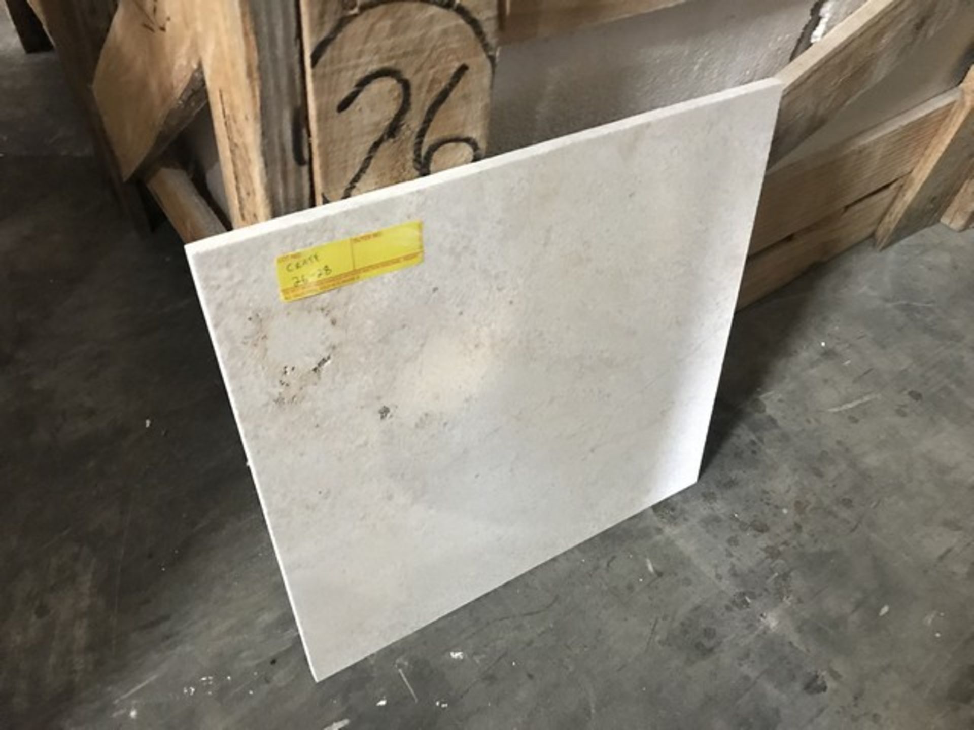 SQ.FT. - HONED CROSS CUT MARBLE - 16'' x 16'' x 7/16'' - 144 PIECES / 256.32 SQ.FT. (CRATE #28)