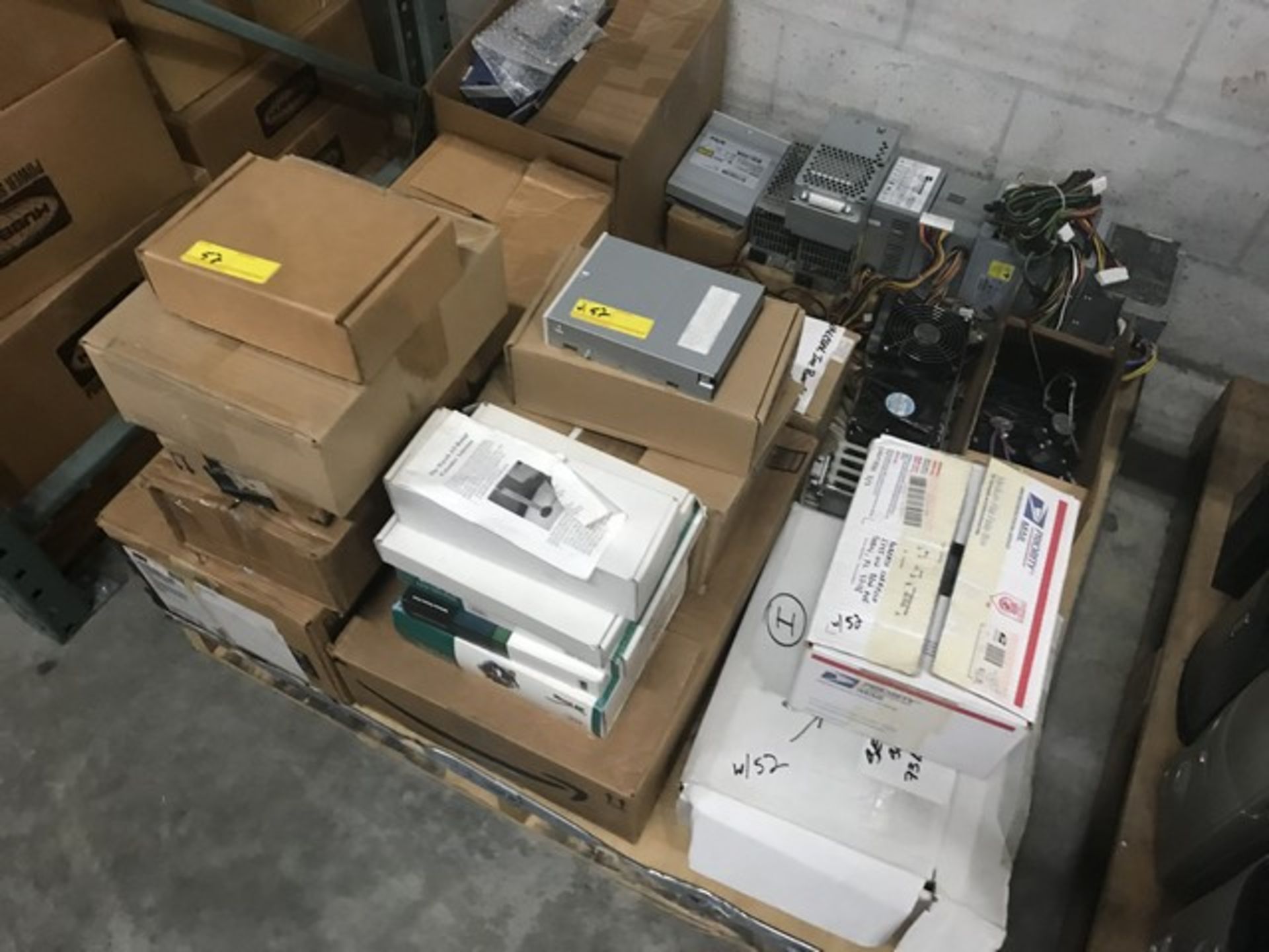 PALLET ASSORTED COMPUTER COMPONENTS, MOTHERBOARDS, ETC