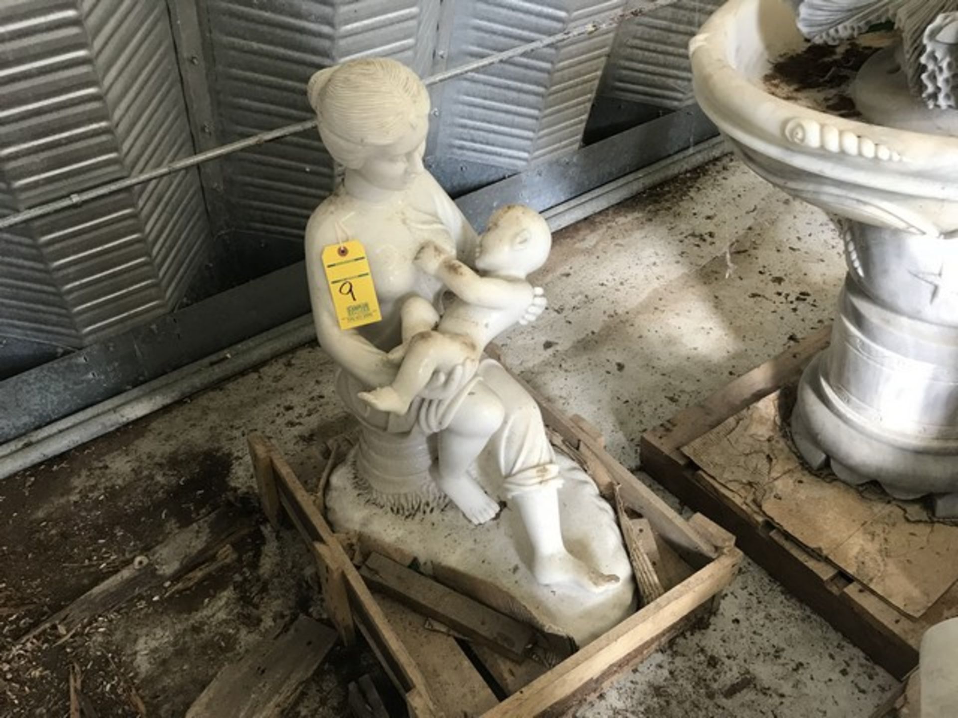 MARBLE STATUE - NURSING MOTHER - APPROXIMATELY 33''x24''x16'' (FOB LOXAHATCHEE, FL)