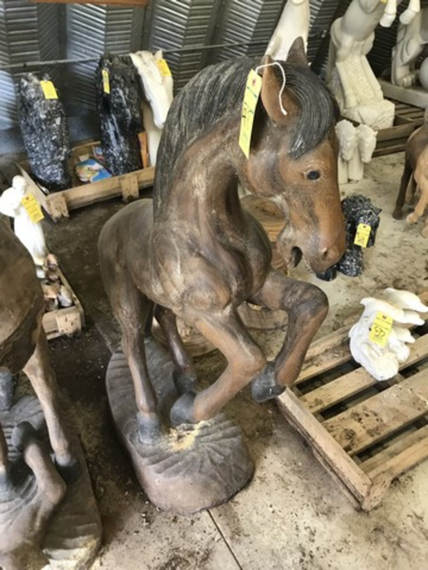 WOOD STATUE - HORSE - APPROXIMATELY 52''x28''x12'' (FOB LOXAHATCHEE, FL)