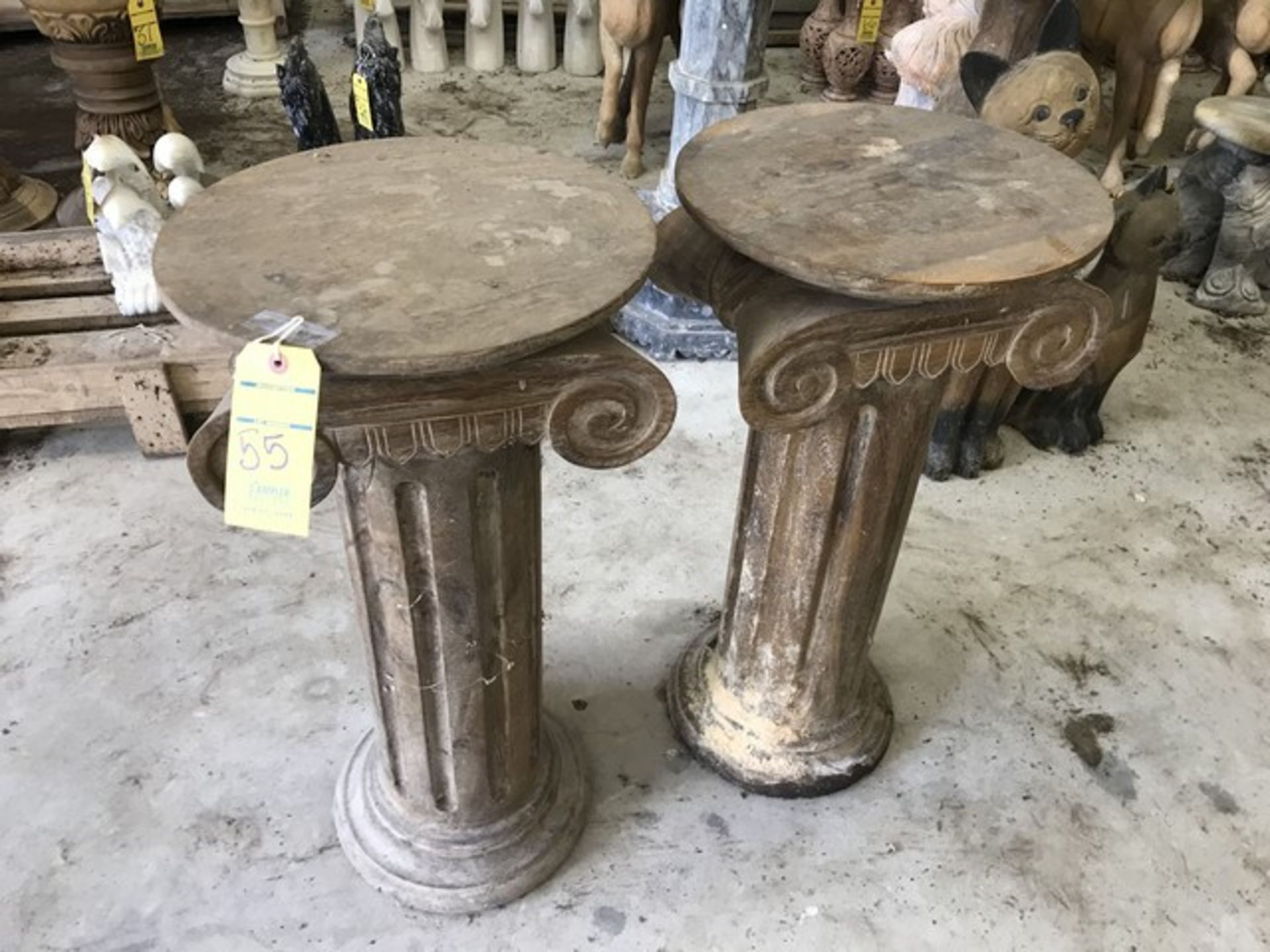 WOOD PEDESTALS - APPROXIMATELY 30''x15''x15'' (FOB LOXAHATCHEE, FL)