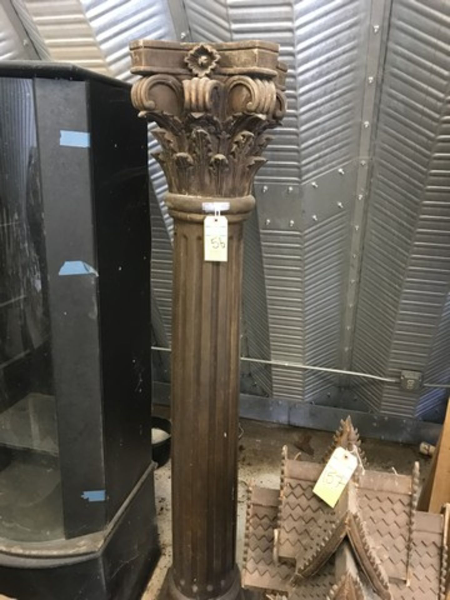 CARVED WOOD COLUMN - 80''H (FOB LOXAHATCHEE, FL)